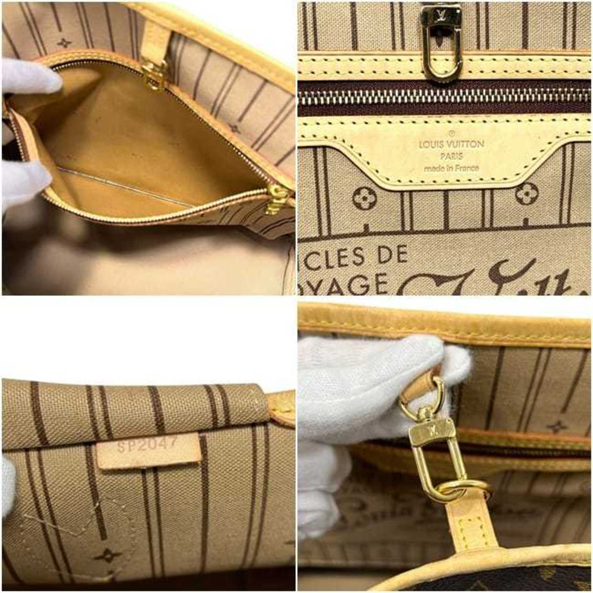 Louis Vuitton Brown Monogram Canvas Leather Tote Bag (Pre-Owned)