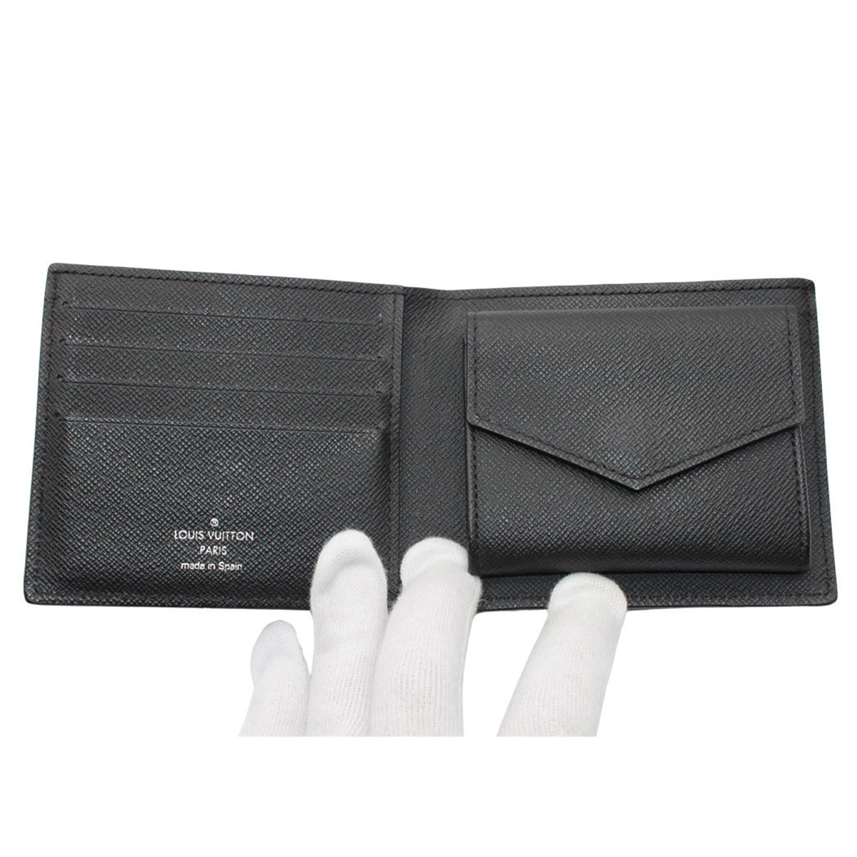 Louis Vuitton Black Monogram Eclipse Noir Epi Leather Wallet (Bi-Fold) (Pre-Owned)
