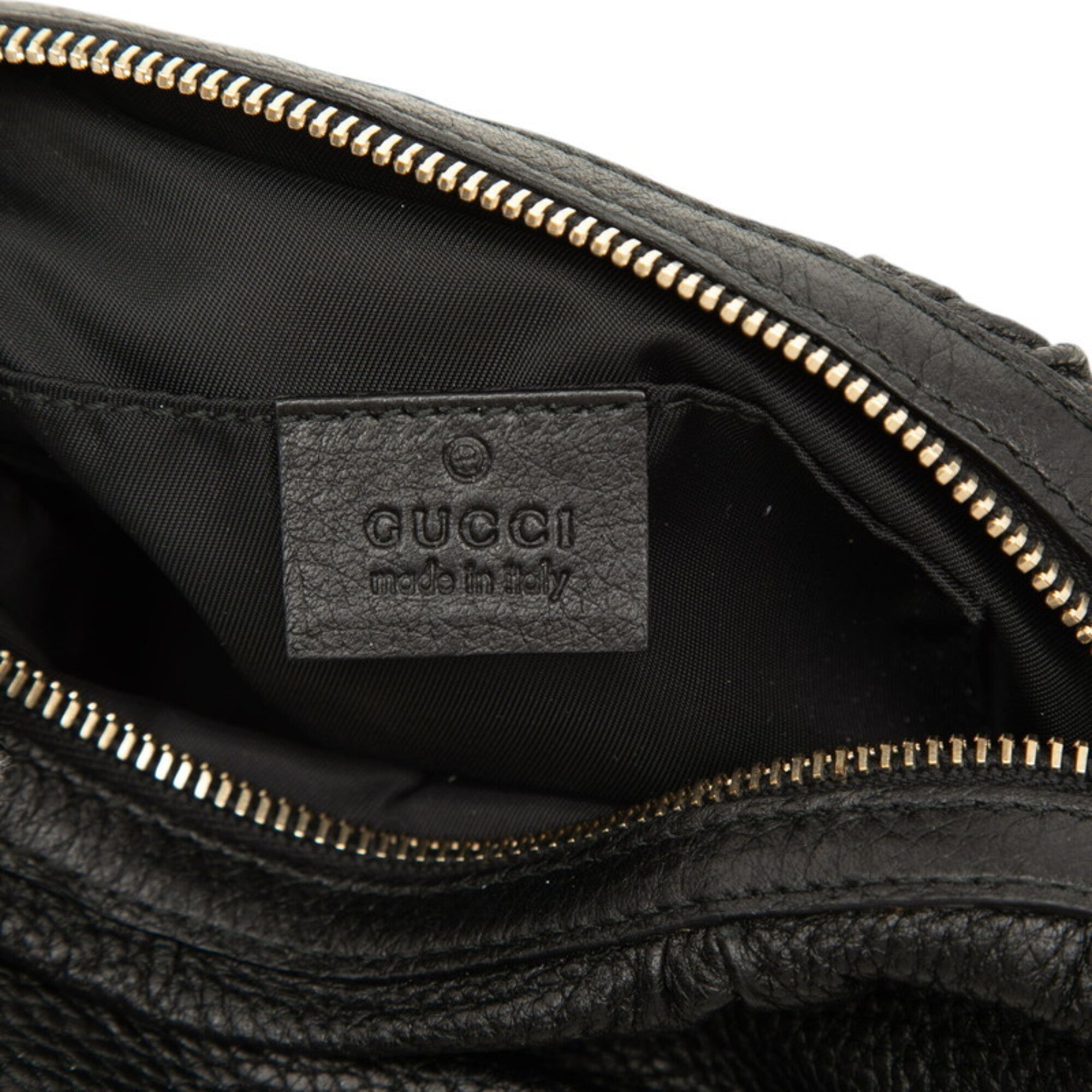Gucci Black Leather Pouch Wash Bag (Pre-Owned)