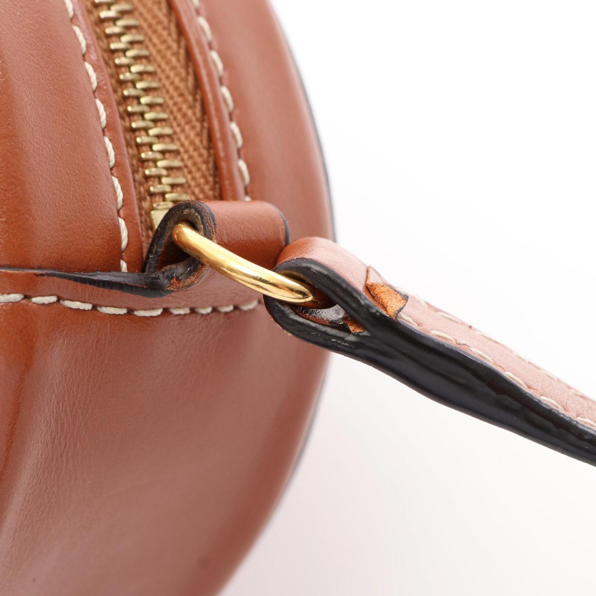 Celine Brown Leather Handbag Shoulder Bag (Pre-Owned)