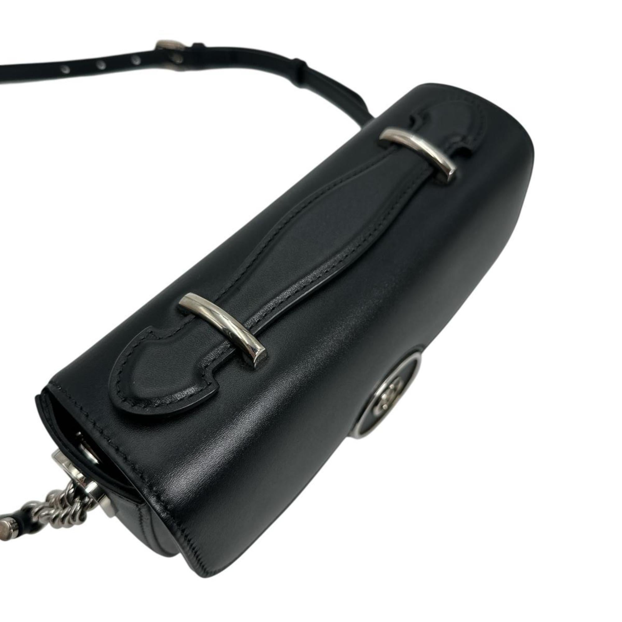 Gucci Black Leather Shoulder Bag (Pre-Owned)