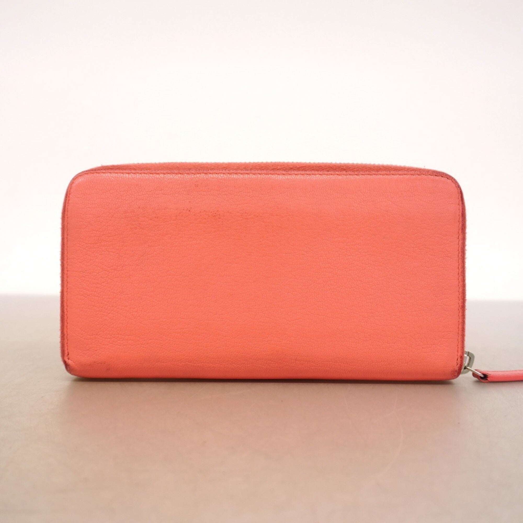 Chanel Pink Leather Long Wallet (Bi-Fold) (Pre-Owned)