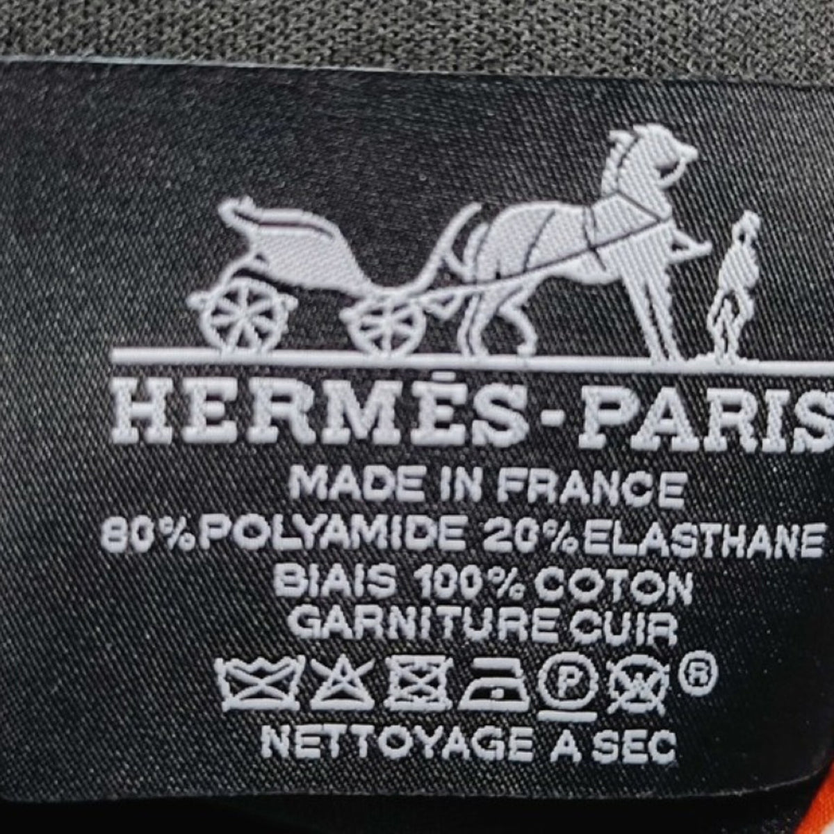 Hermes Orange Canvas Pouch (Pre-Owned)