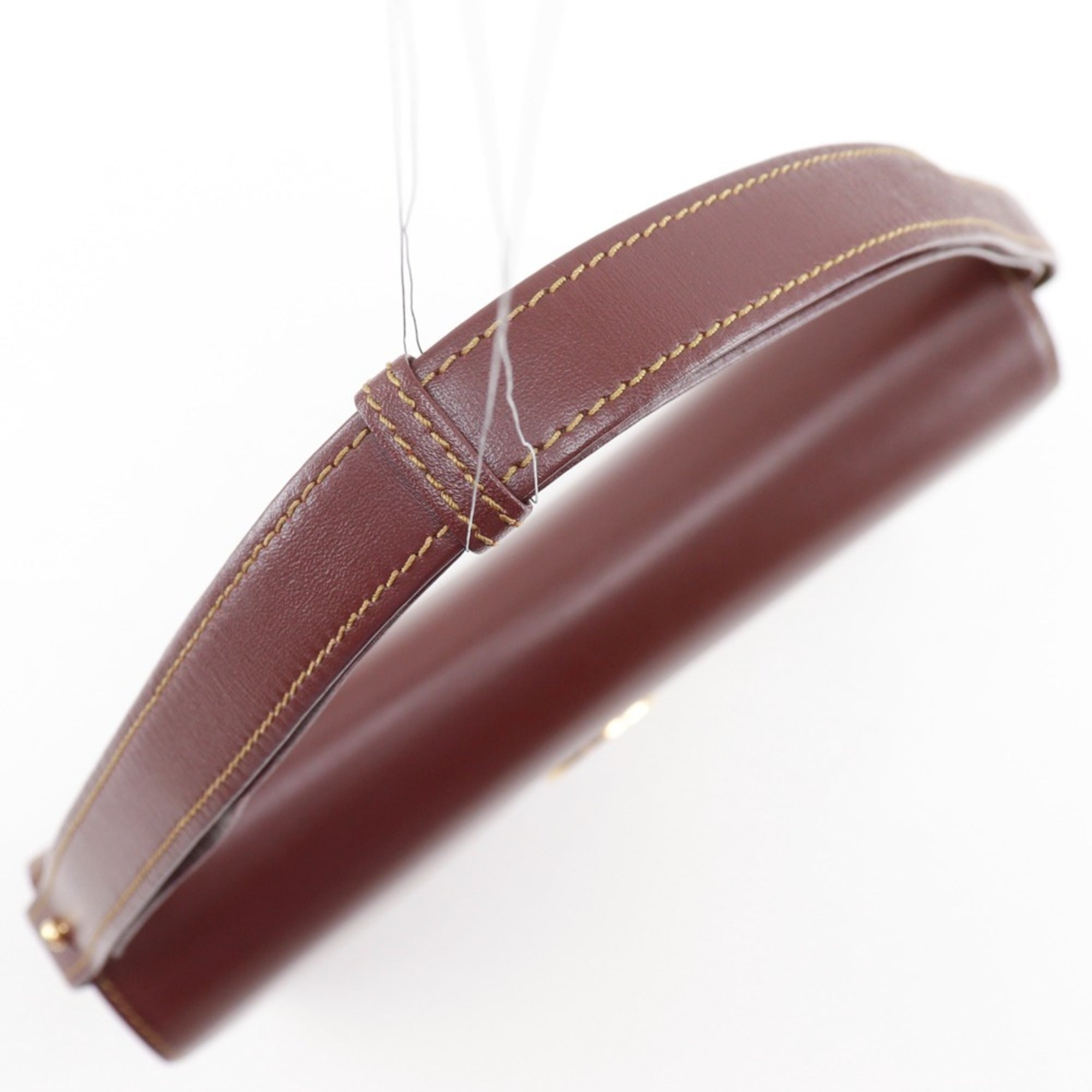 Cartier Must Bordeaux Leather Shoulder Bag (Pre-Owned)