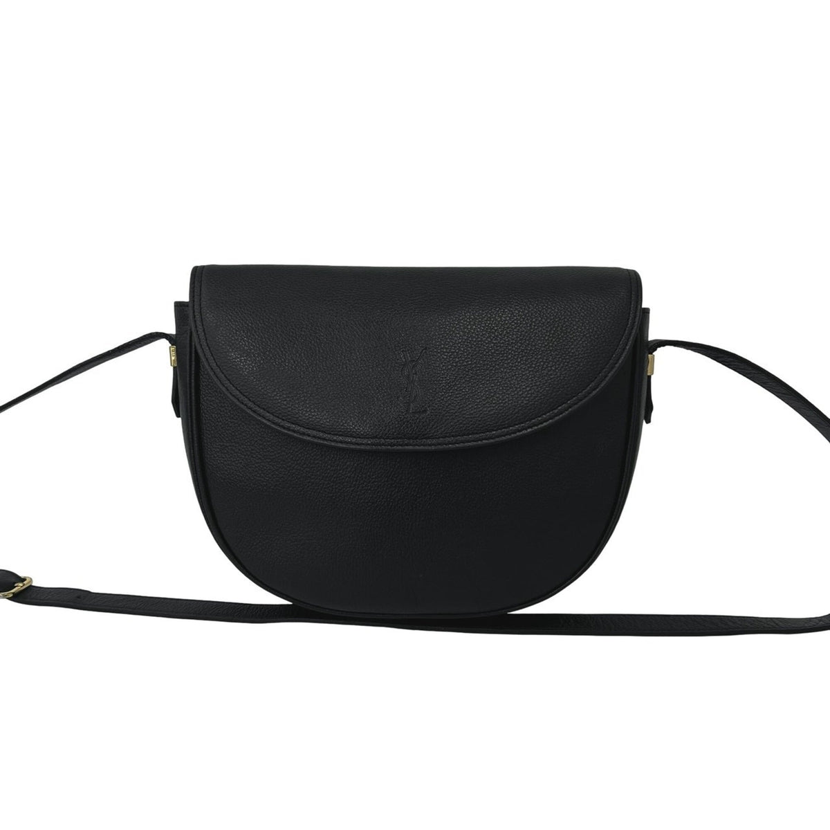 Yves Saint Laurent Black Leather Pochette Shoulder Bag (Pre-Owned)