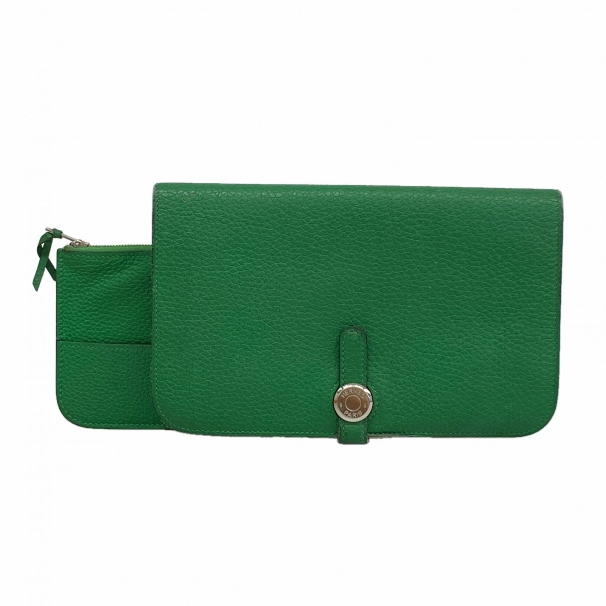 Hermes Bambou Togo Leather Long Wallet (Bi-Fold) (Pre-Owned)