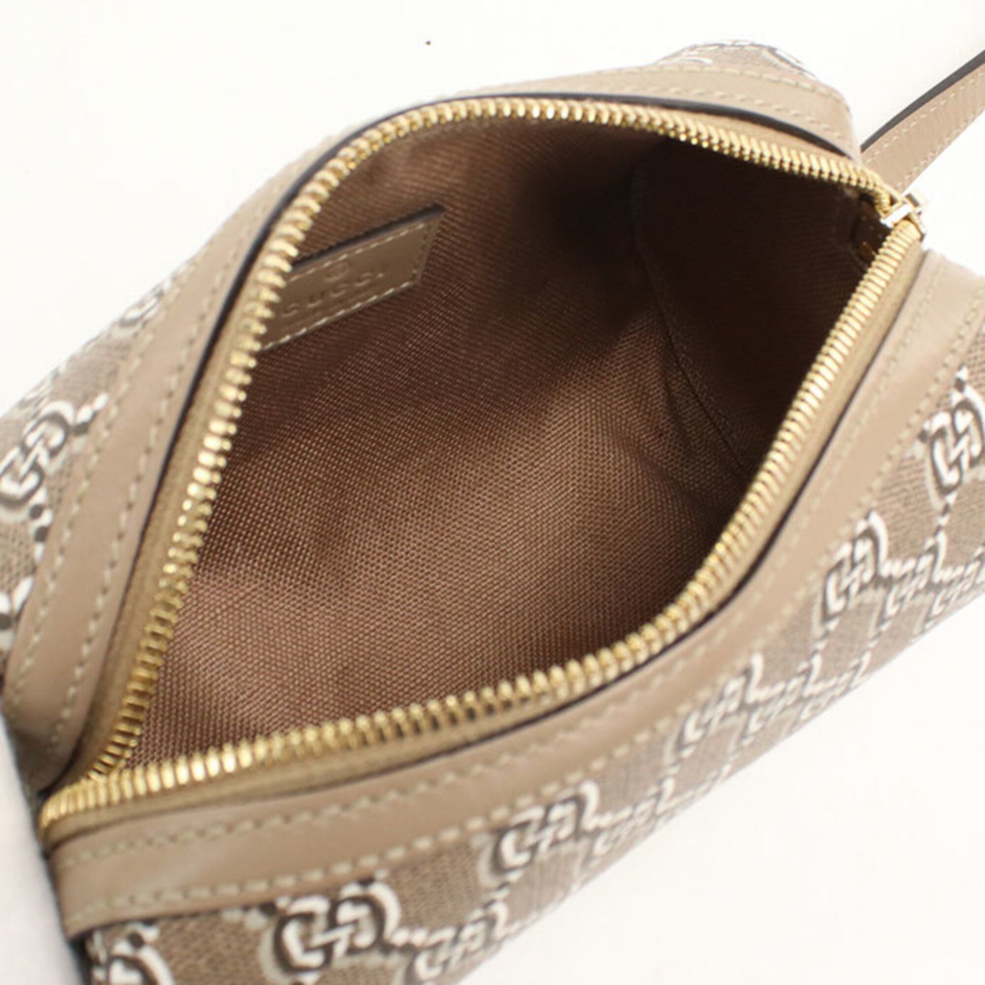Gucci Beige Pvc Leather Shoulder Bag (Pre-Owned)