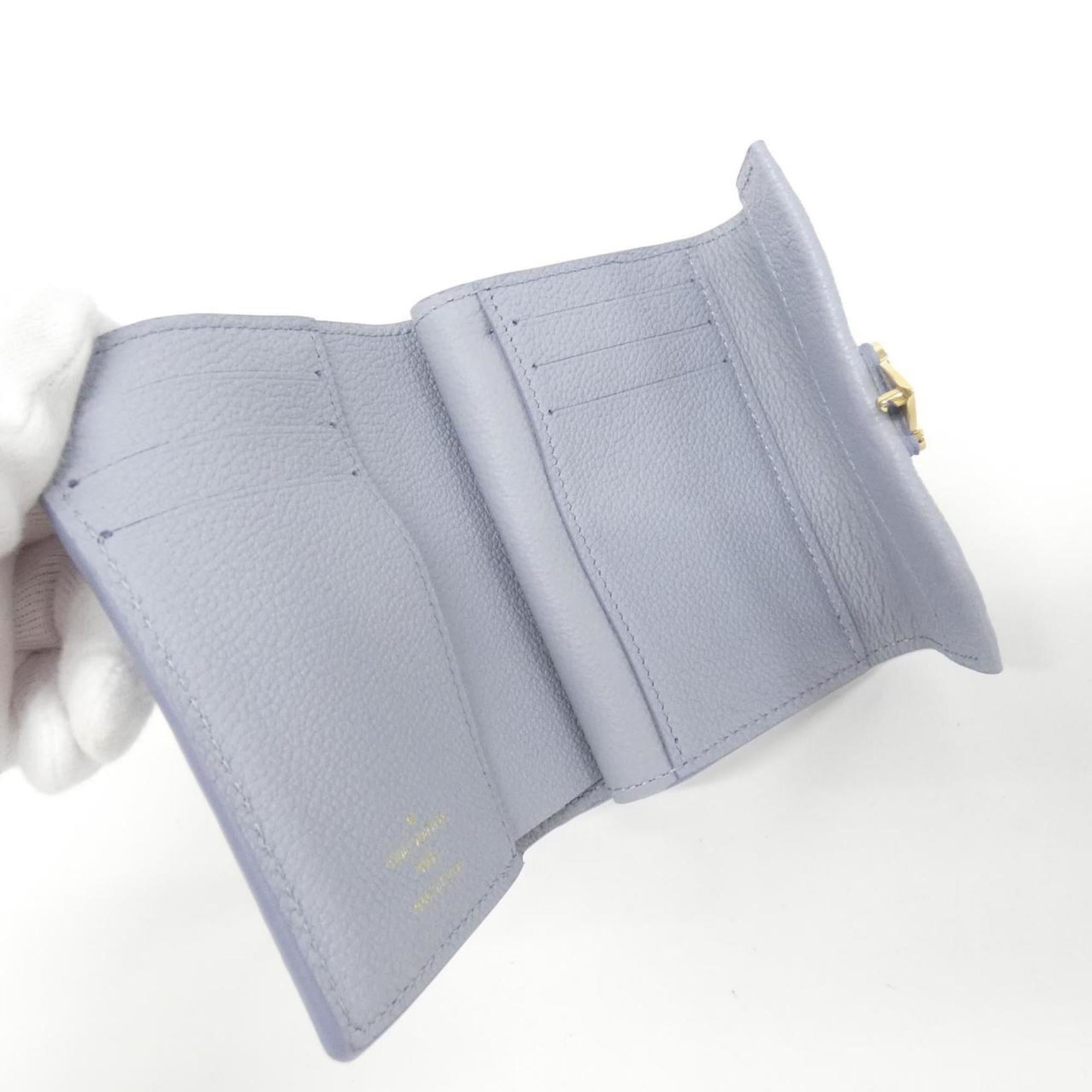 Louis Vuitton Blue Leather Wallet (Tri-Fold) (Pre-Owned)