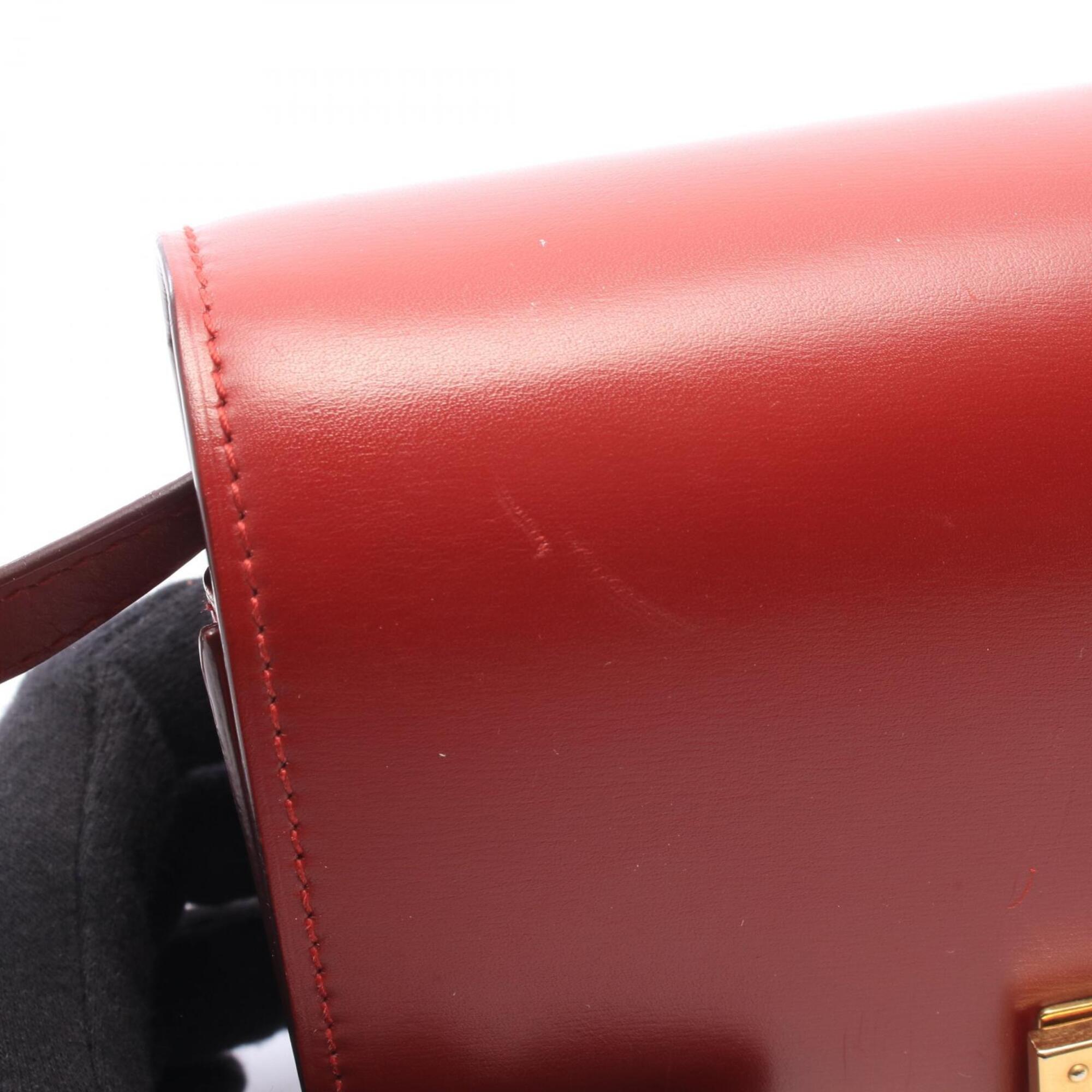 Celine Red Color Leather Handbag Shoulder Bag (Pre-Owned)