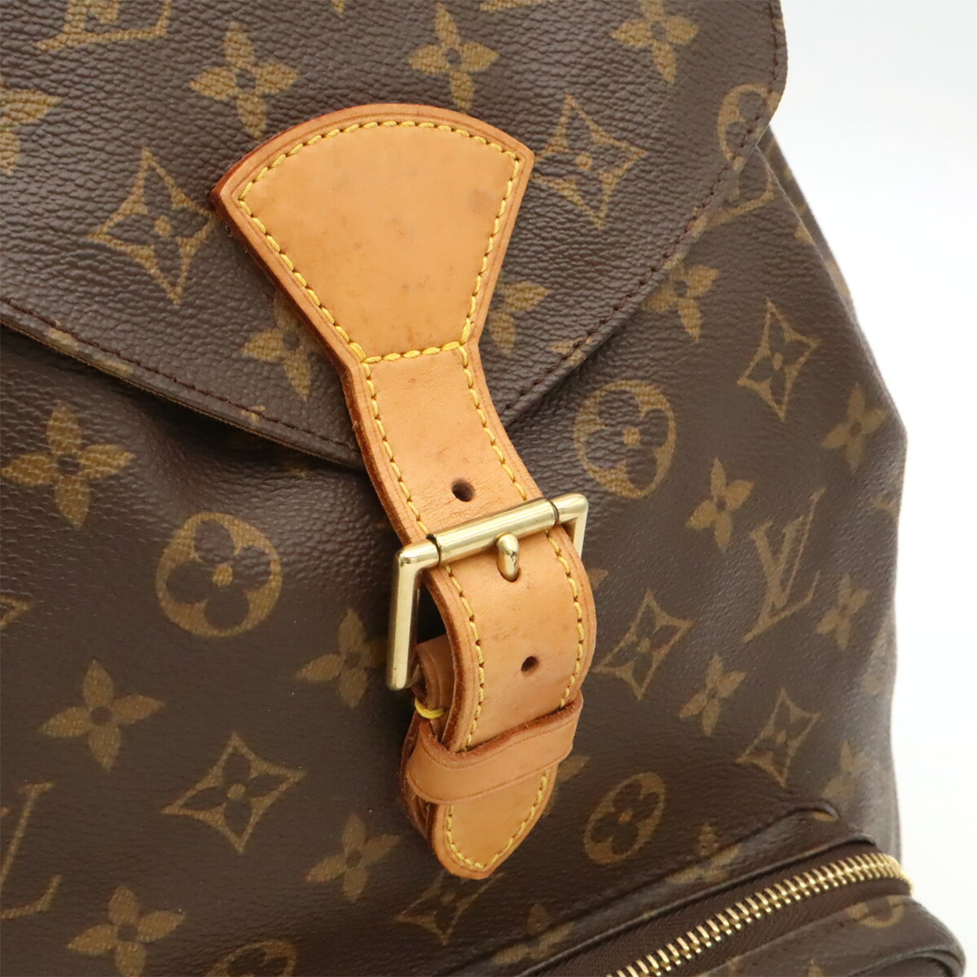 Louis Vuitton Brown Monogram Canvas Backpack Shoulder Bag (Pre-Owned)