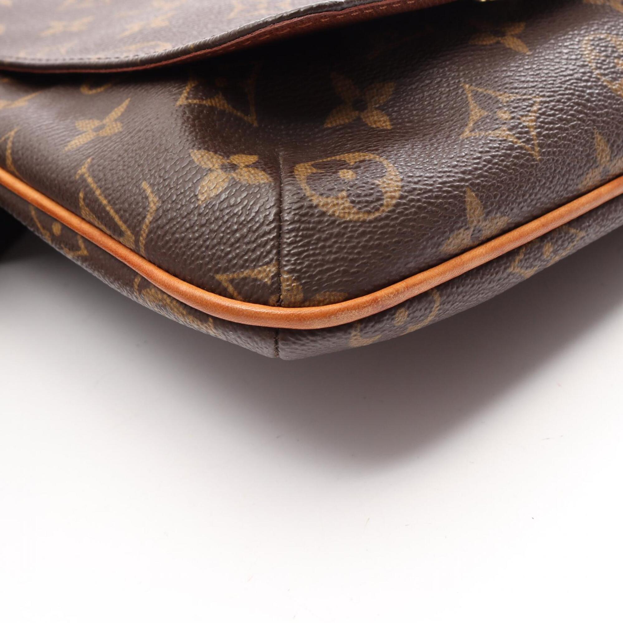 Louis Vuitton Brown Pvc Leather Handbag Shoulder Bag (Pre-Owned)