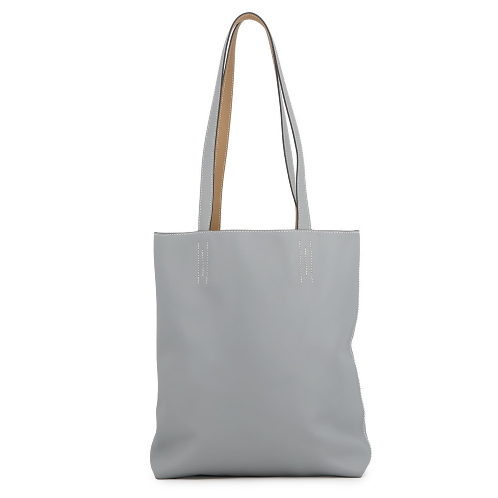 Hermes Beige Light Gray Swift Leather Tote Bag (Pre-Owned)