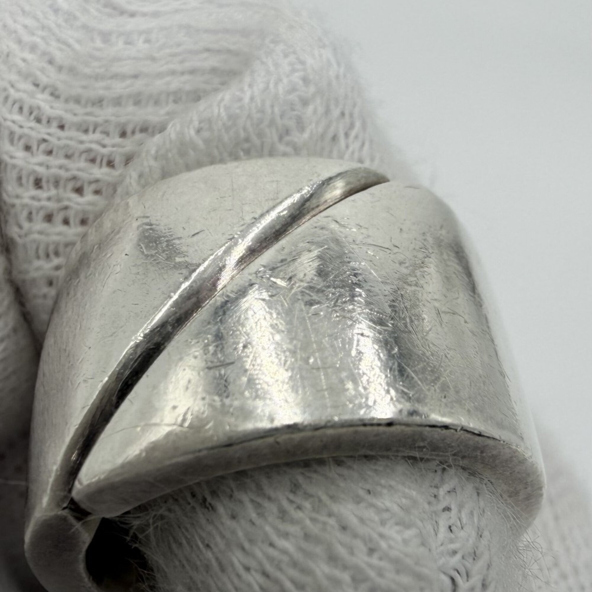 Hermes Silver 925 Band Ring (Pre-Owned)