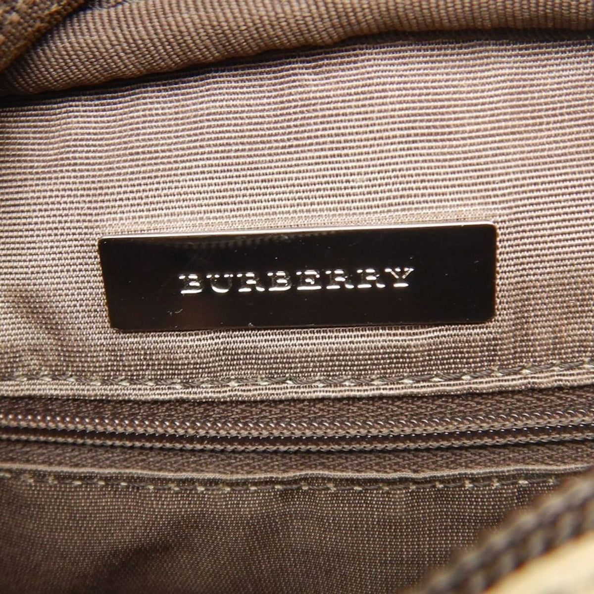 Burberry Brown Canvas Leather Shoulder Bag (Pre-Owned)