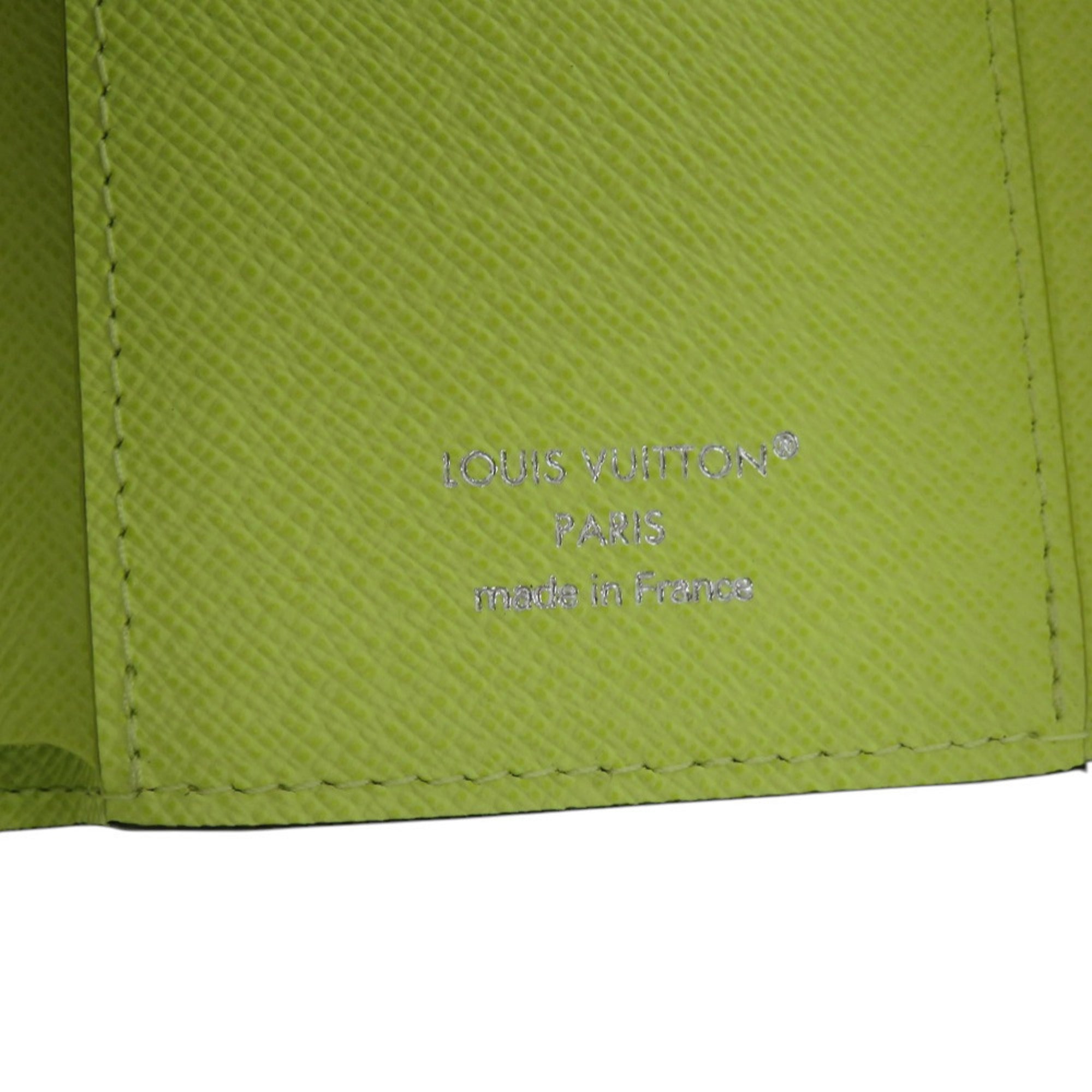 Louis Vuitton Black Fluorescent Yellow Monogram Wallet (Tri-Fold) (Pre-Owned)