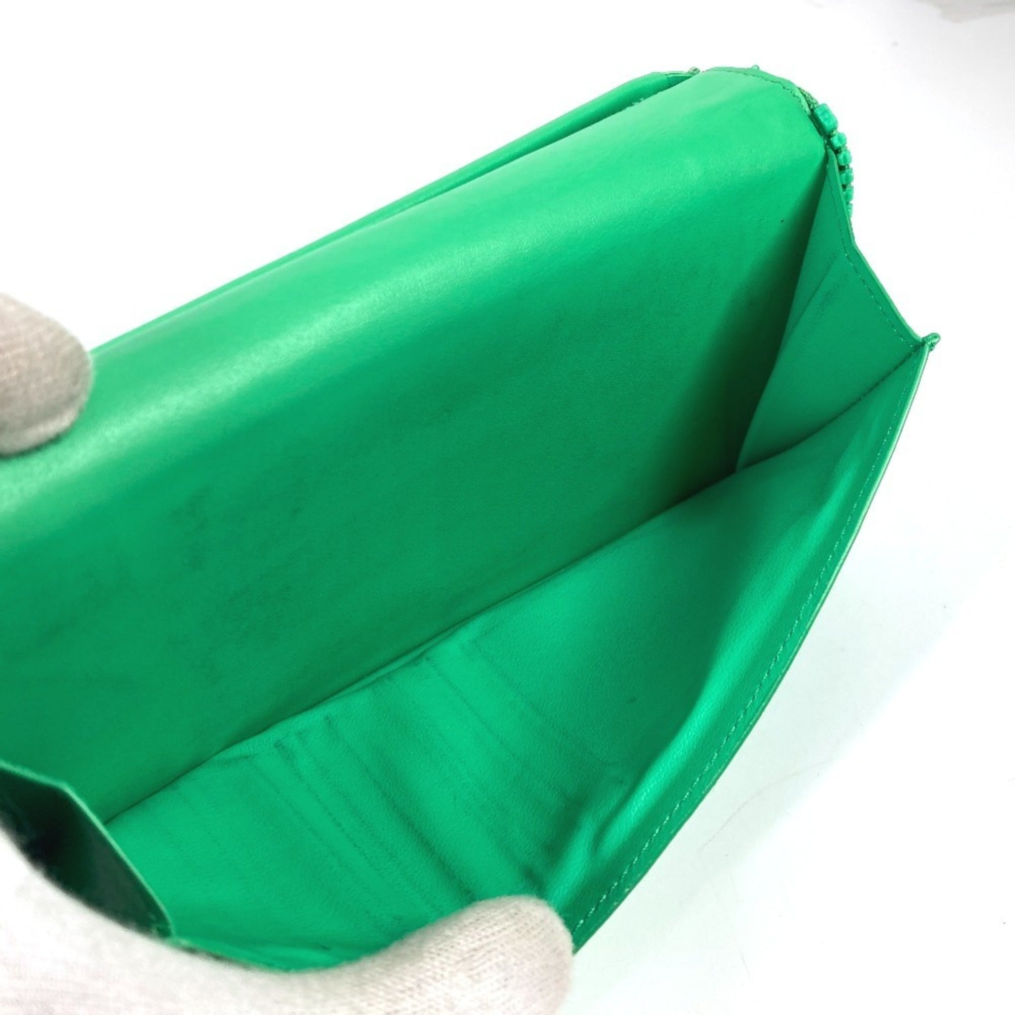 Louis Vuitton Green Leather Long Wallet (Bi-Fold) (Pre-Owned)