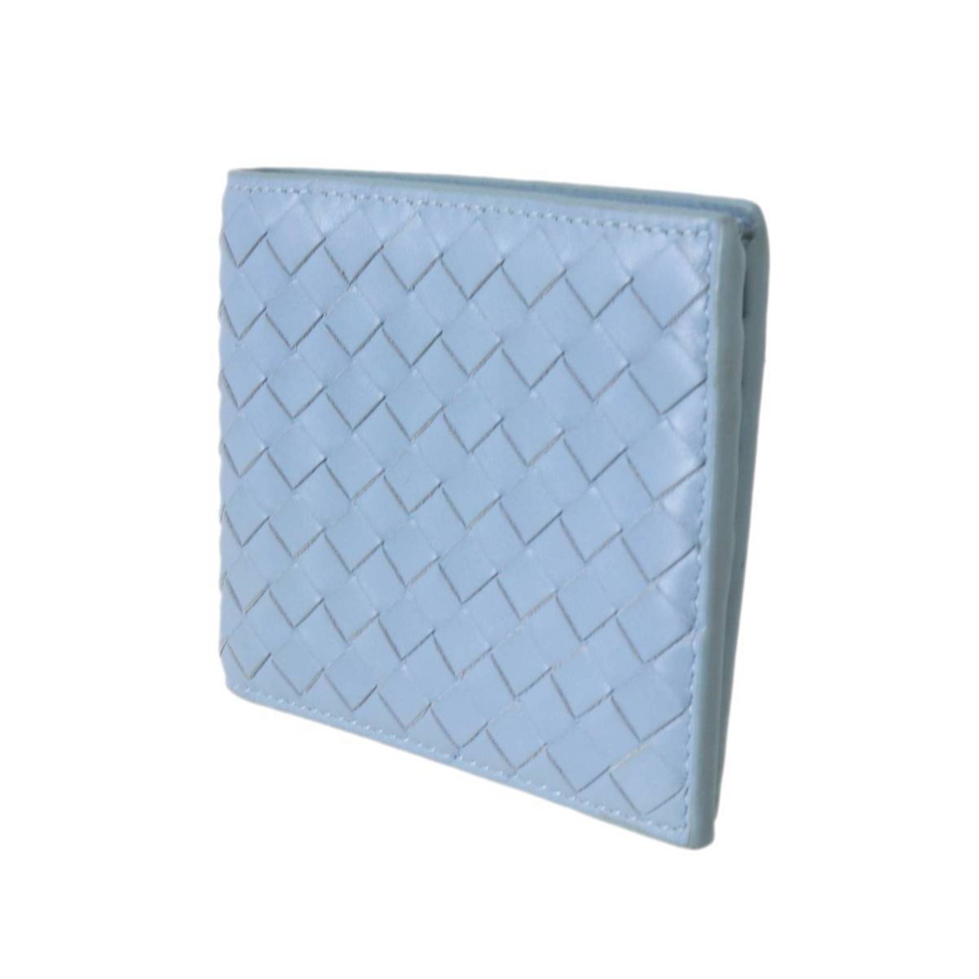 Bottega Veneta Intrecciato Light Blue Wallet (Bi-Fold) (Pre-Owned)