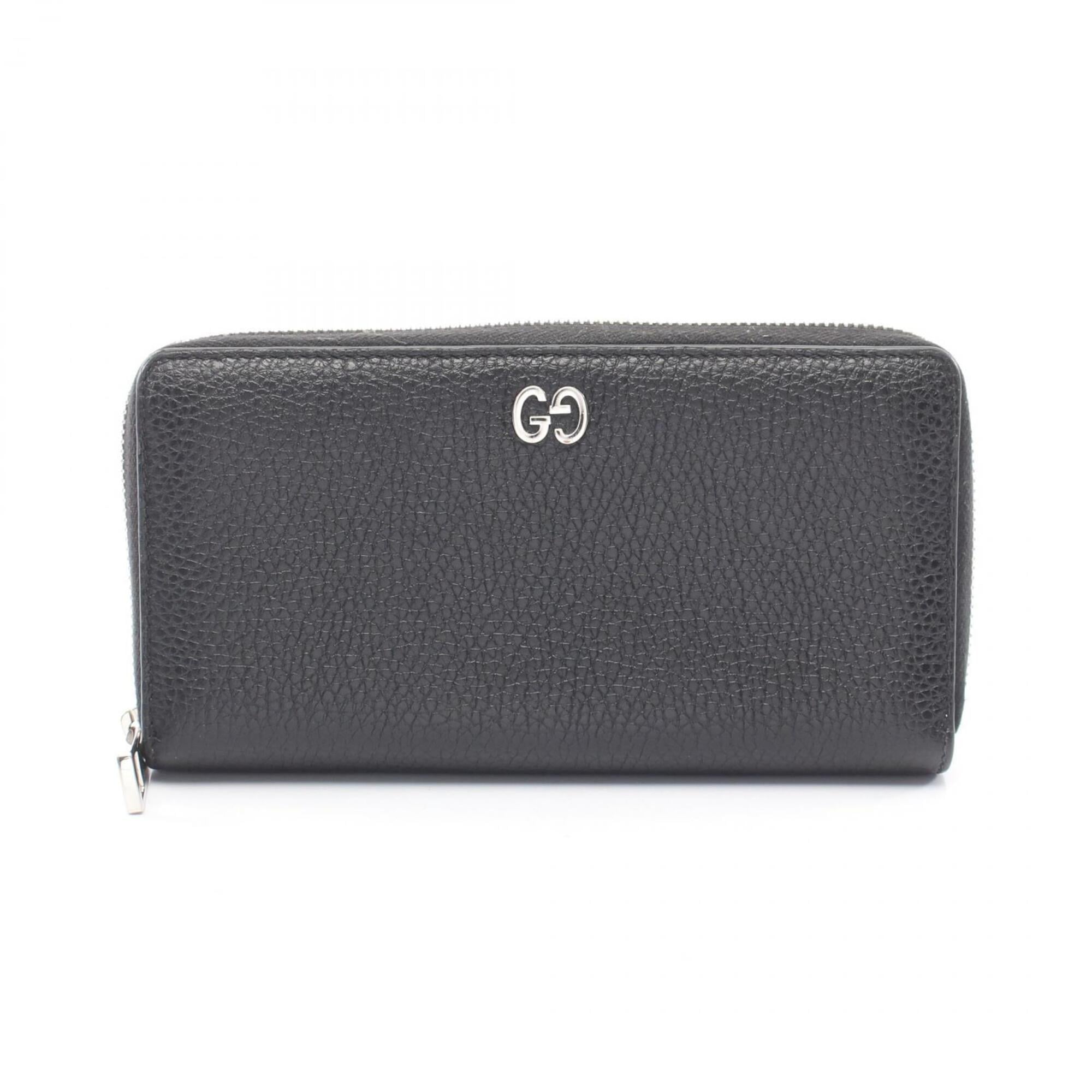 Gucci Black Leather Long Wallet (Bi-Fold) (Pre-Owned)