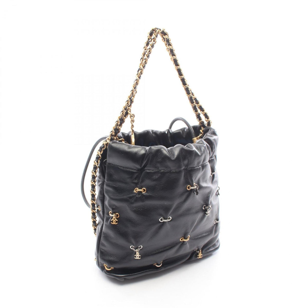 Chanel Black Leather Shoulder Bag (Pre-Owned)