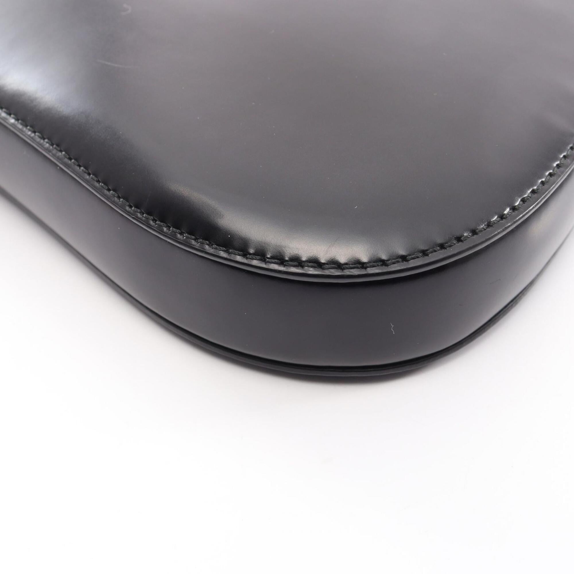 Prada Black Leather Handbag Shoulder Bag (Pre-Owned)