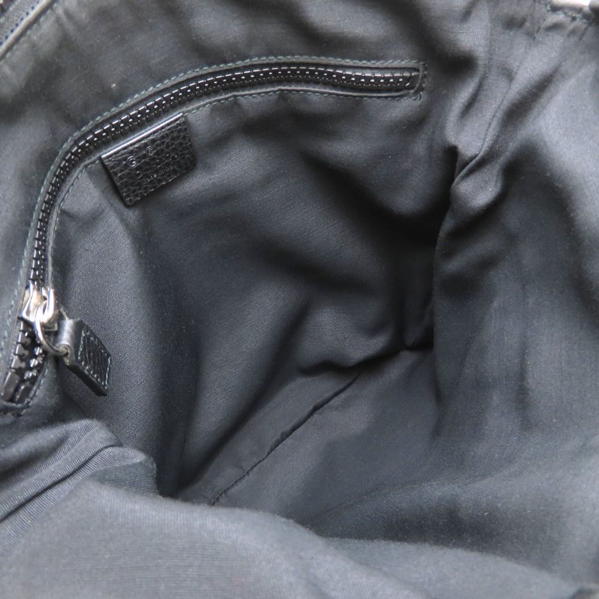 Gucci Black Nylon Leather Shoulder Bag (Pre-Owned)