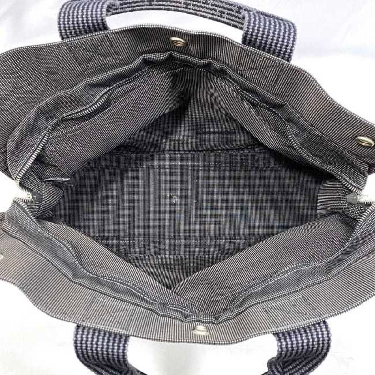 Hermes Gray Canvas Tote Bag (Pre-Owned)