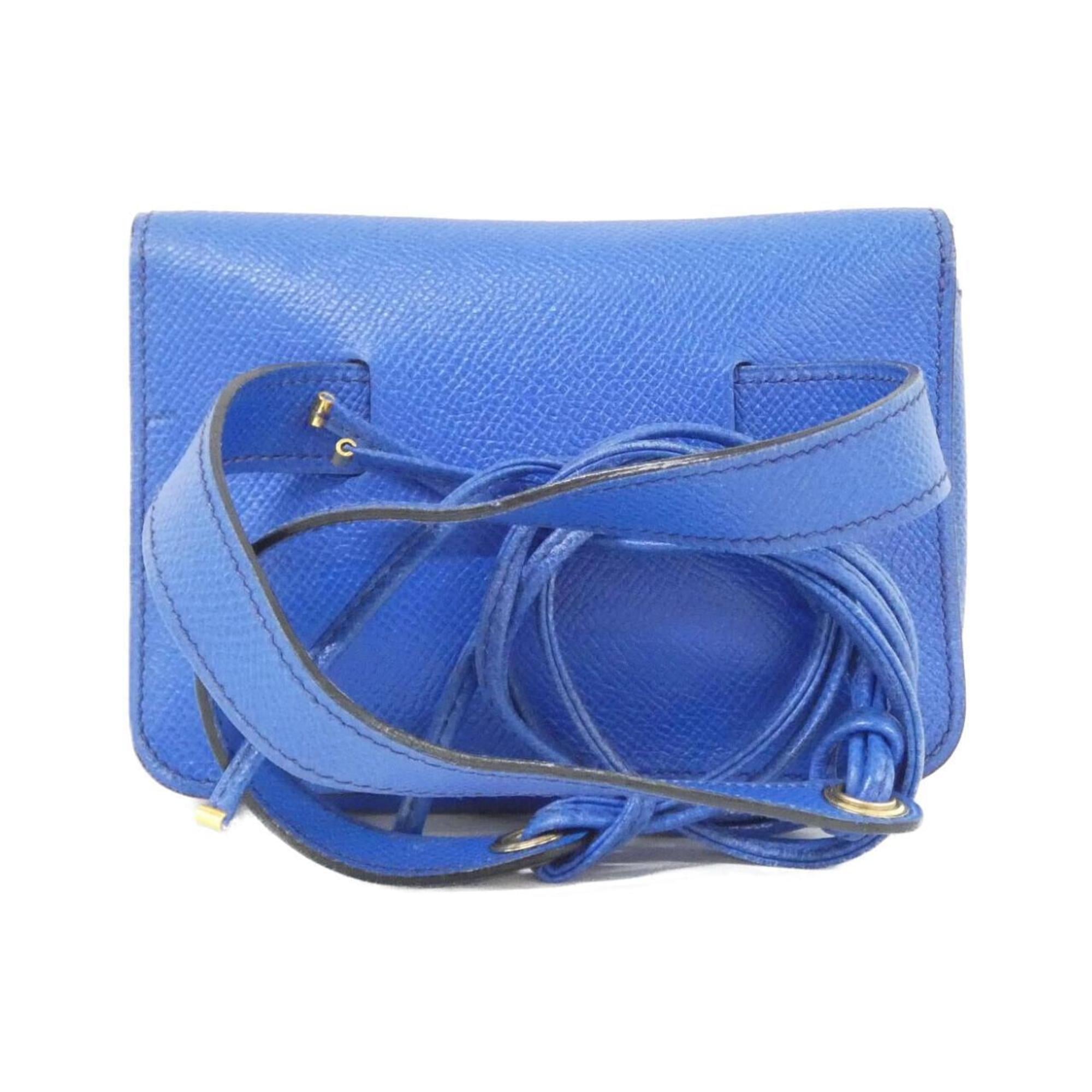 Hermes Blue Courchevel Leather Fanny Pack Pochette (Pre-Owned)