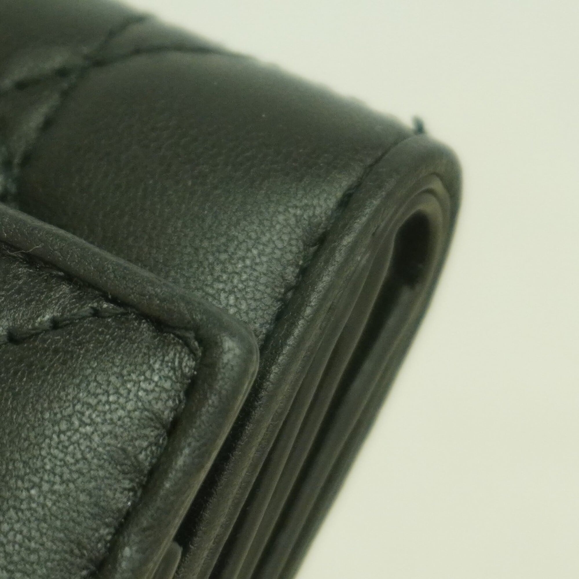 Christian Dior Black Leather Wallet (Tri-Fold) (Pre-Owned)