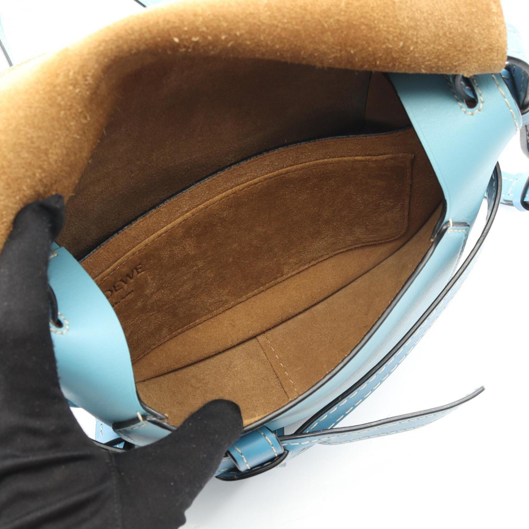 Loewe Black Blue Leather Shoulder Bag (Pre-Owned)