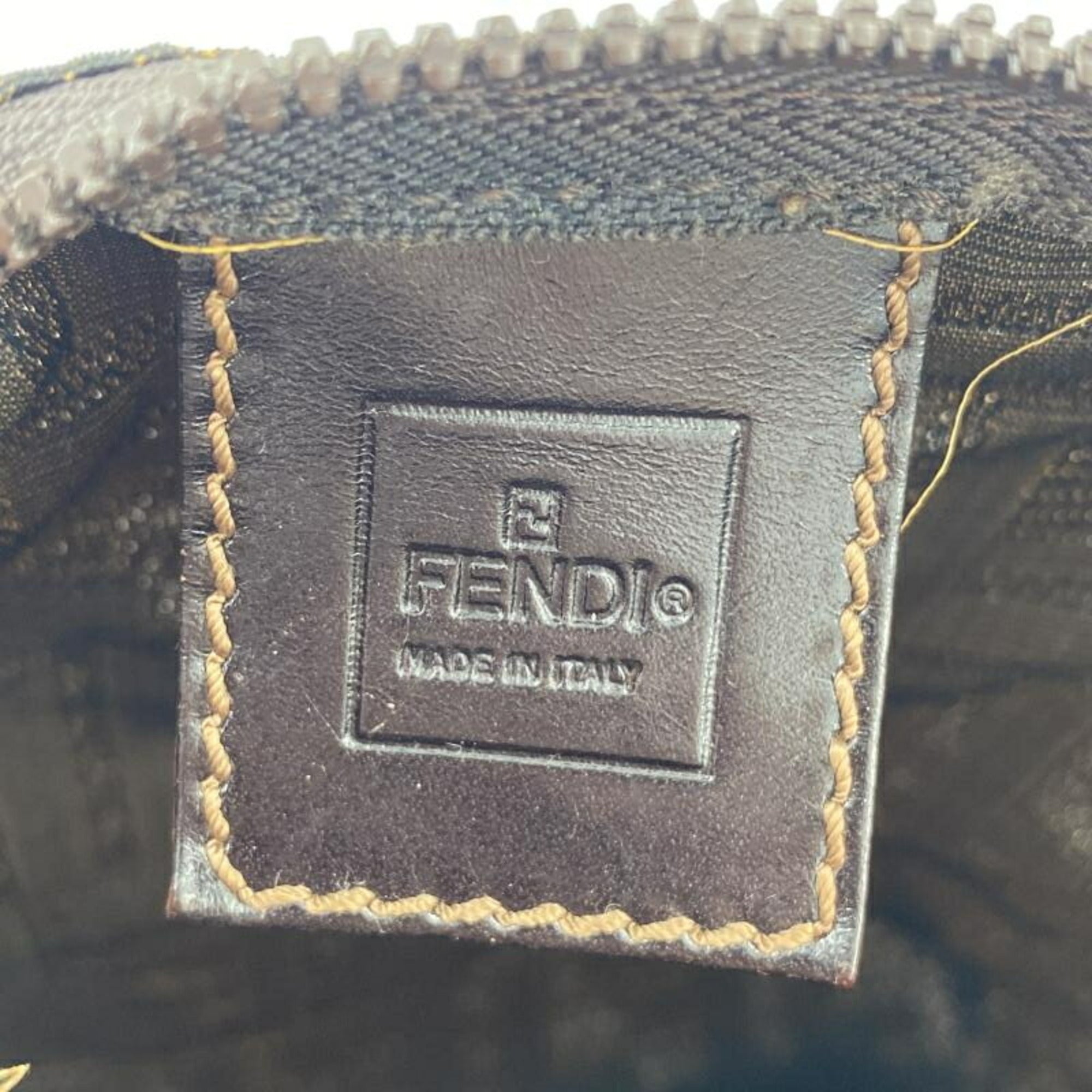 Fendi Zucca Brown Handbag Pouch (Pre-Owned)