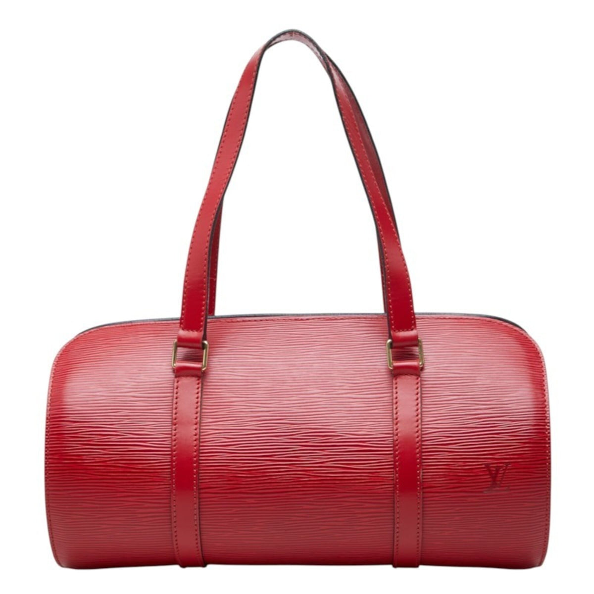 Louis Vuitton Castilian Red Leather Handbag Shoulder Bag (Pre-Owned)