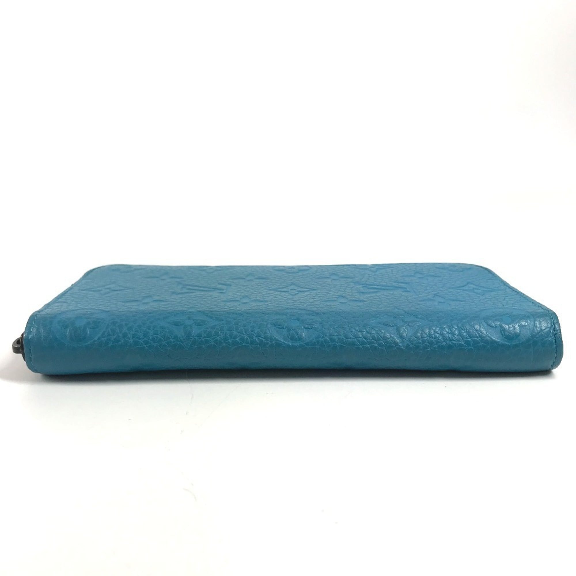 Louis Vuitton Taurillon Blue Leather Long Wallet (Bi-Fold) (Pre-Owned)