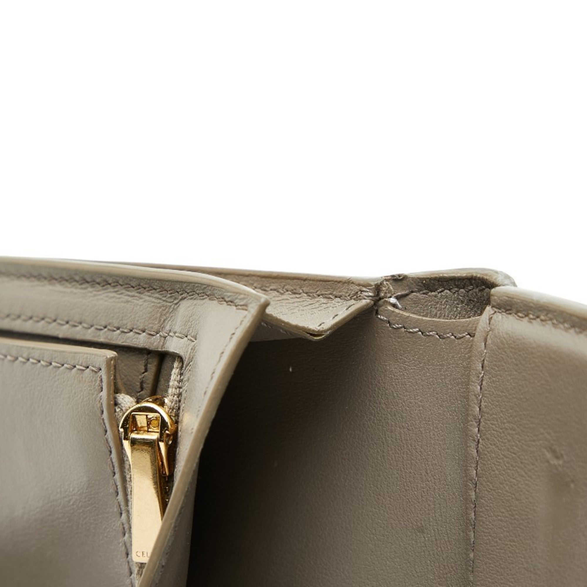 Celine Beige Blue Leather Wallet (Bi-Fold) (Pre-Owned)