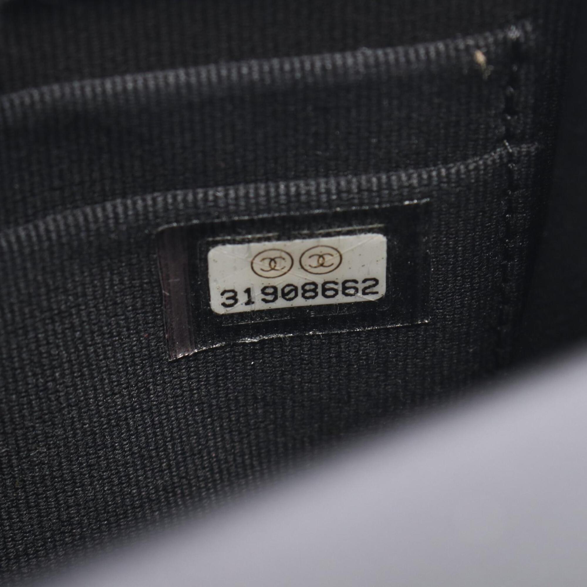 Chanel Black Leather Handbag Shoulder Bag (Pre-Owned)