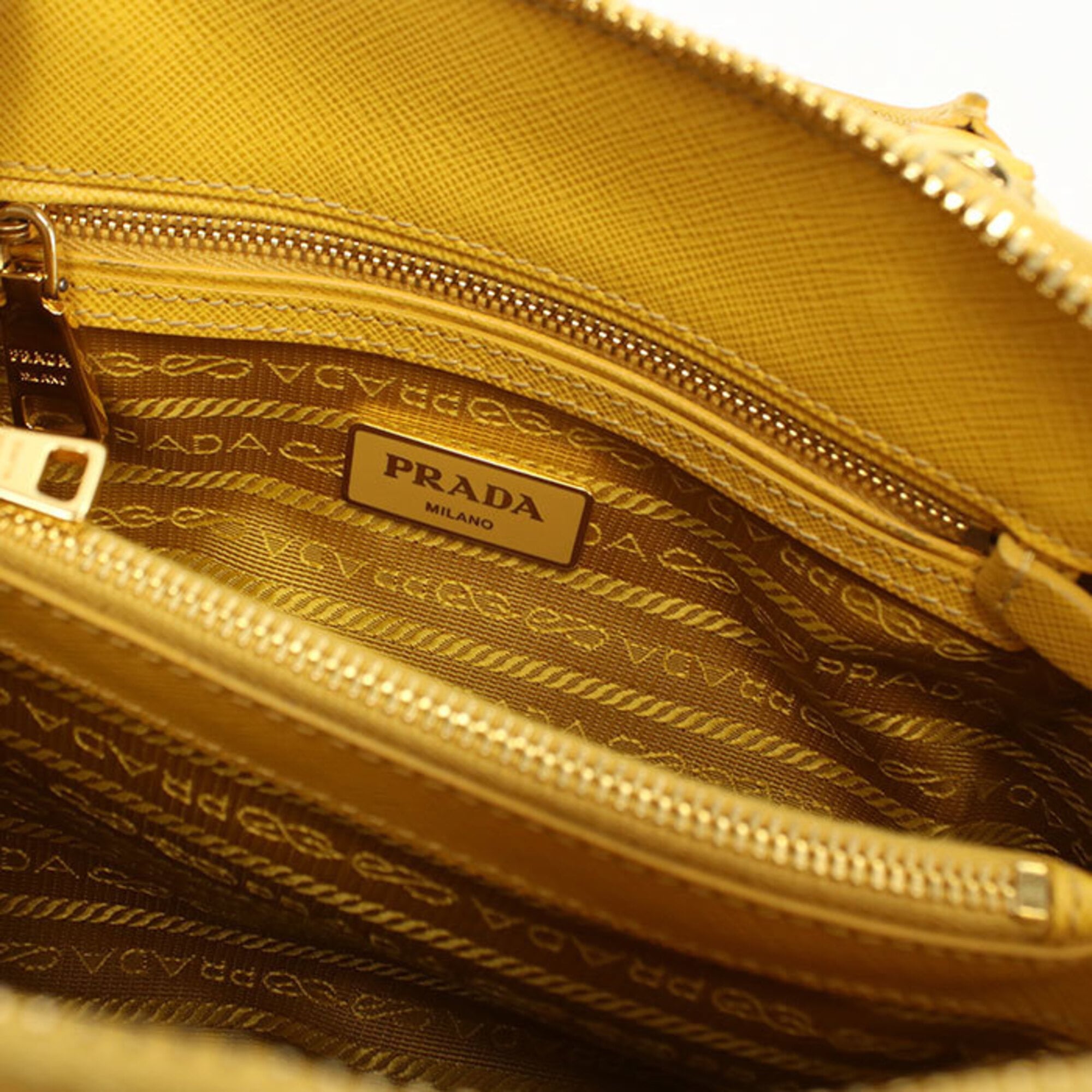 Prada Yellow Leather Handbag (Pre-Owned)
