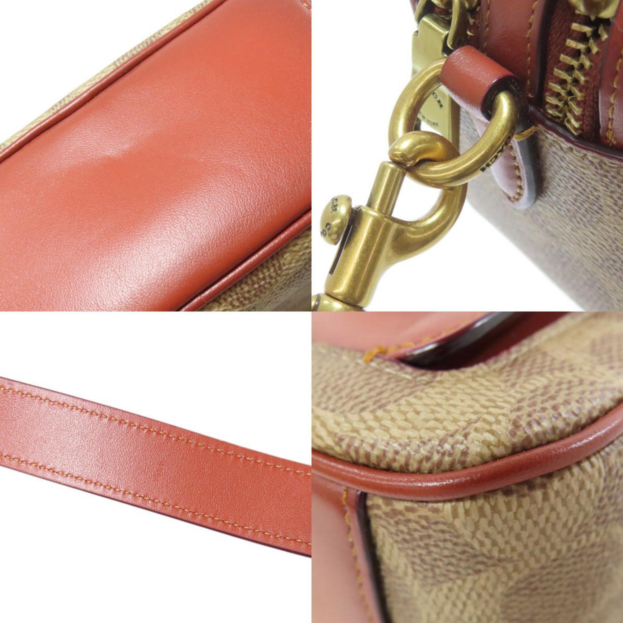 Coach Brown Pvc Shoulder Bag (Pre-Owned)