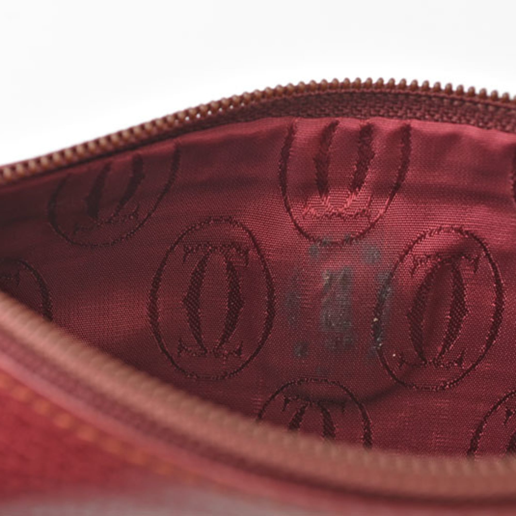 Cartier Must Bordeaux Leather Pouch (Pre-Owned)