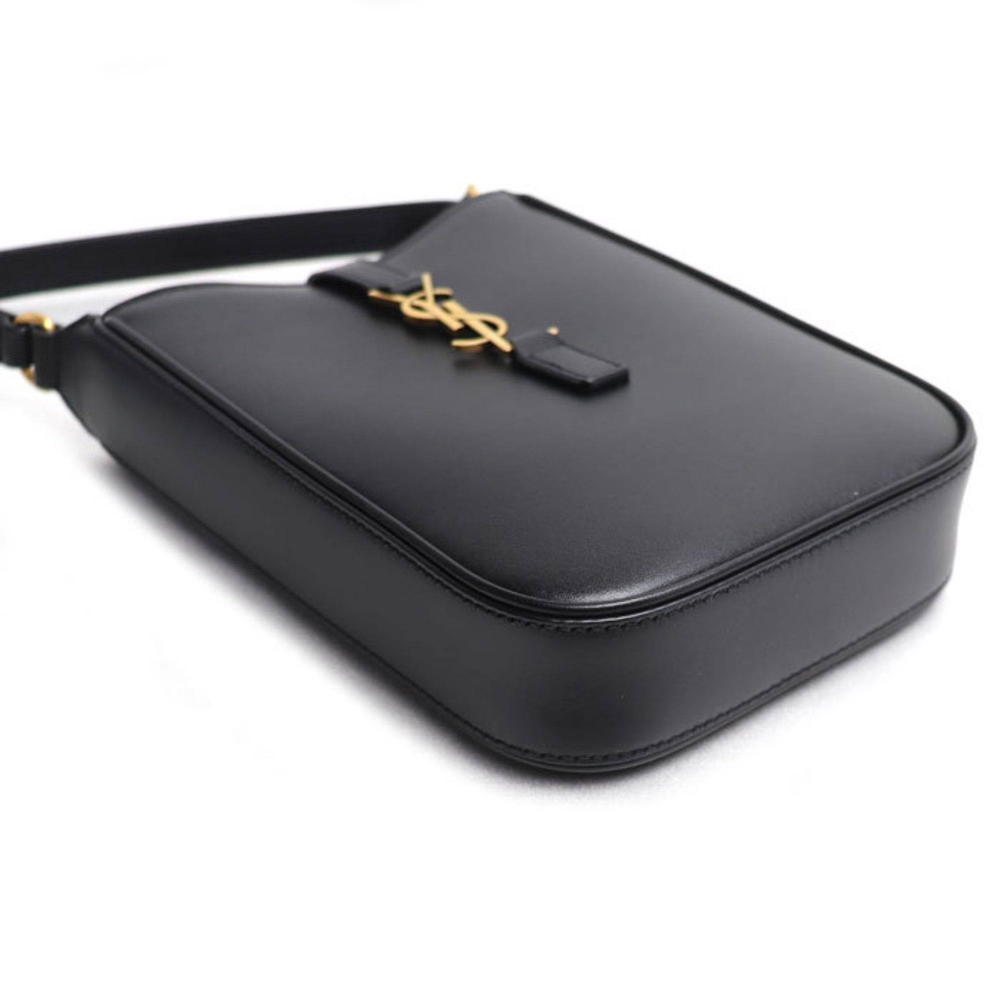 Saint Laurent Black Leather Shoulder Bag (Pre-Owned)
