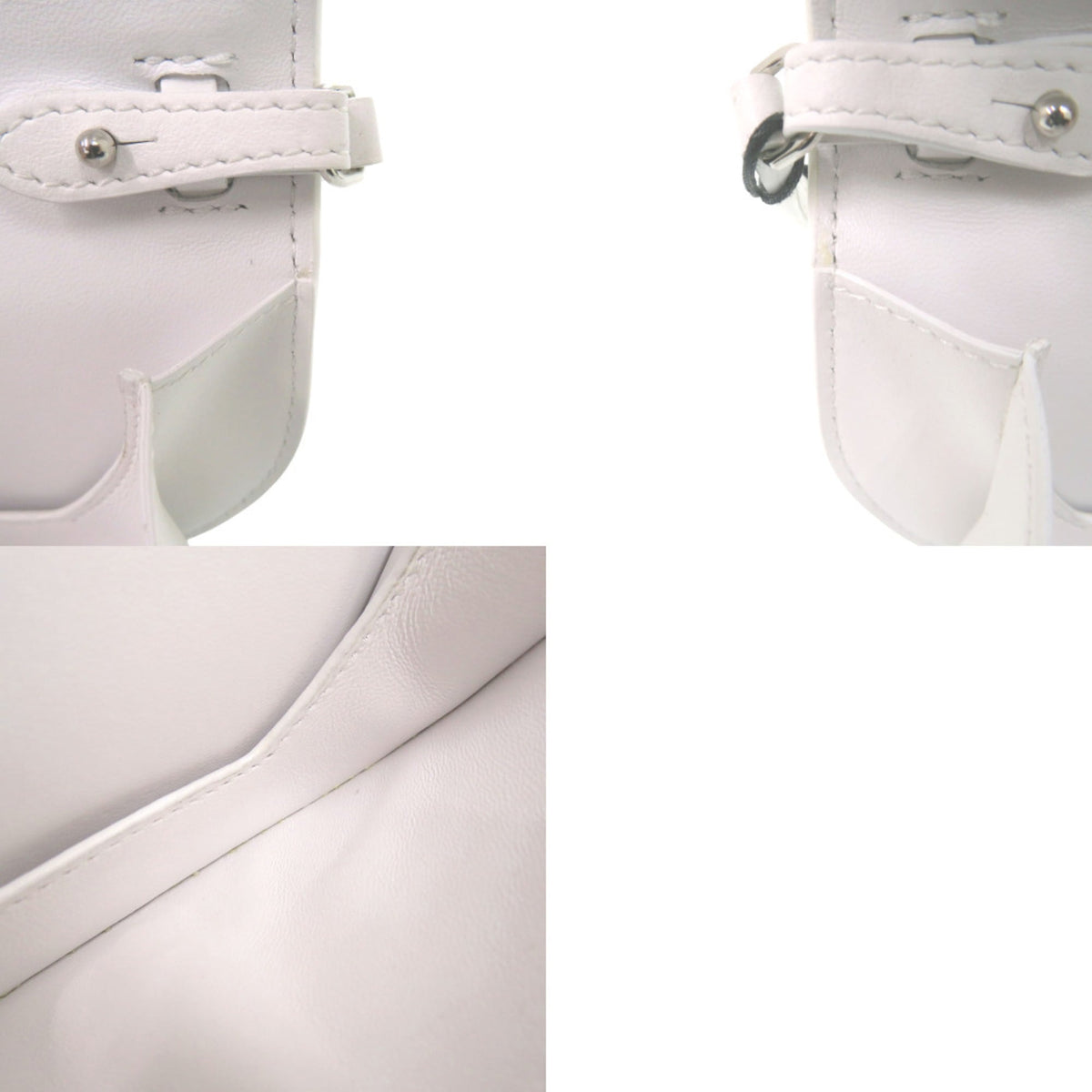 Burberry White Leather Shoulder Bag (Pre-Owned)