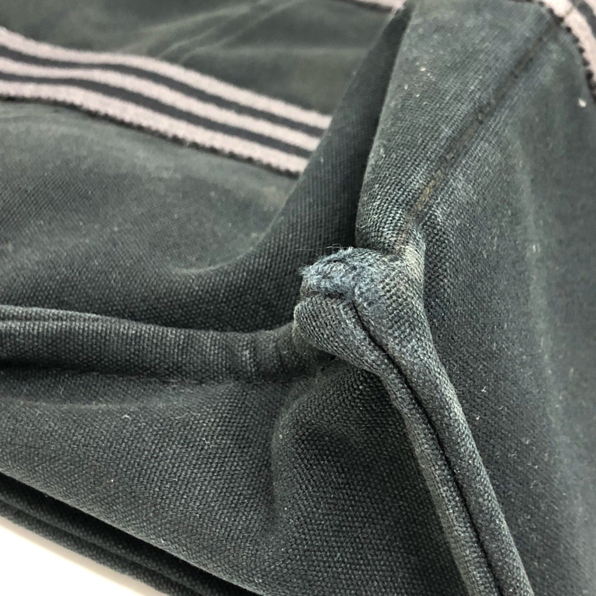 Hermes Black Gray Canvas Handbag Tote Bag (Pre-Owned)