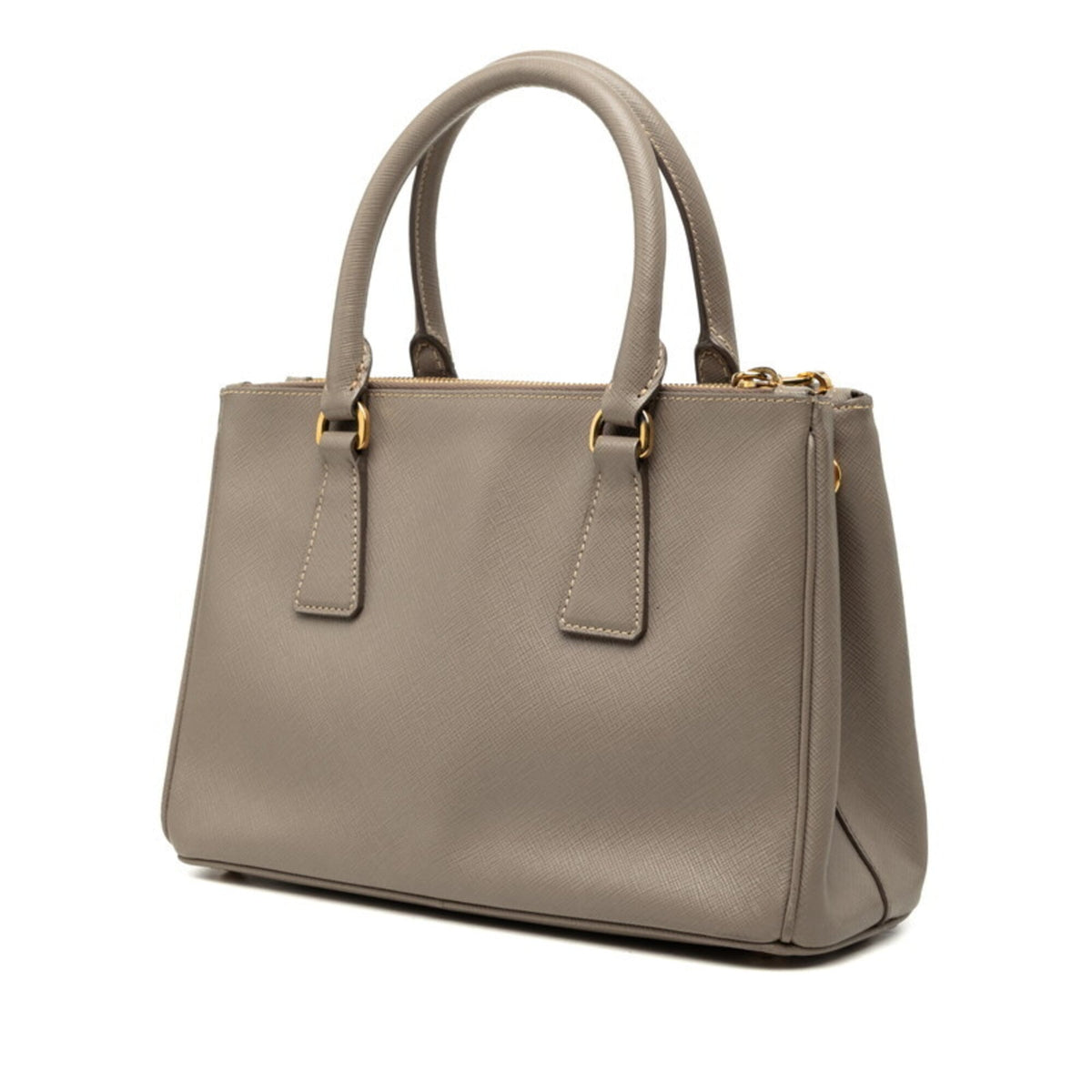 Prada Beige Leather Handbag Shoulder Bag (Pre-Owned)