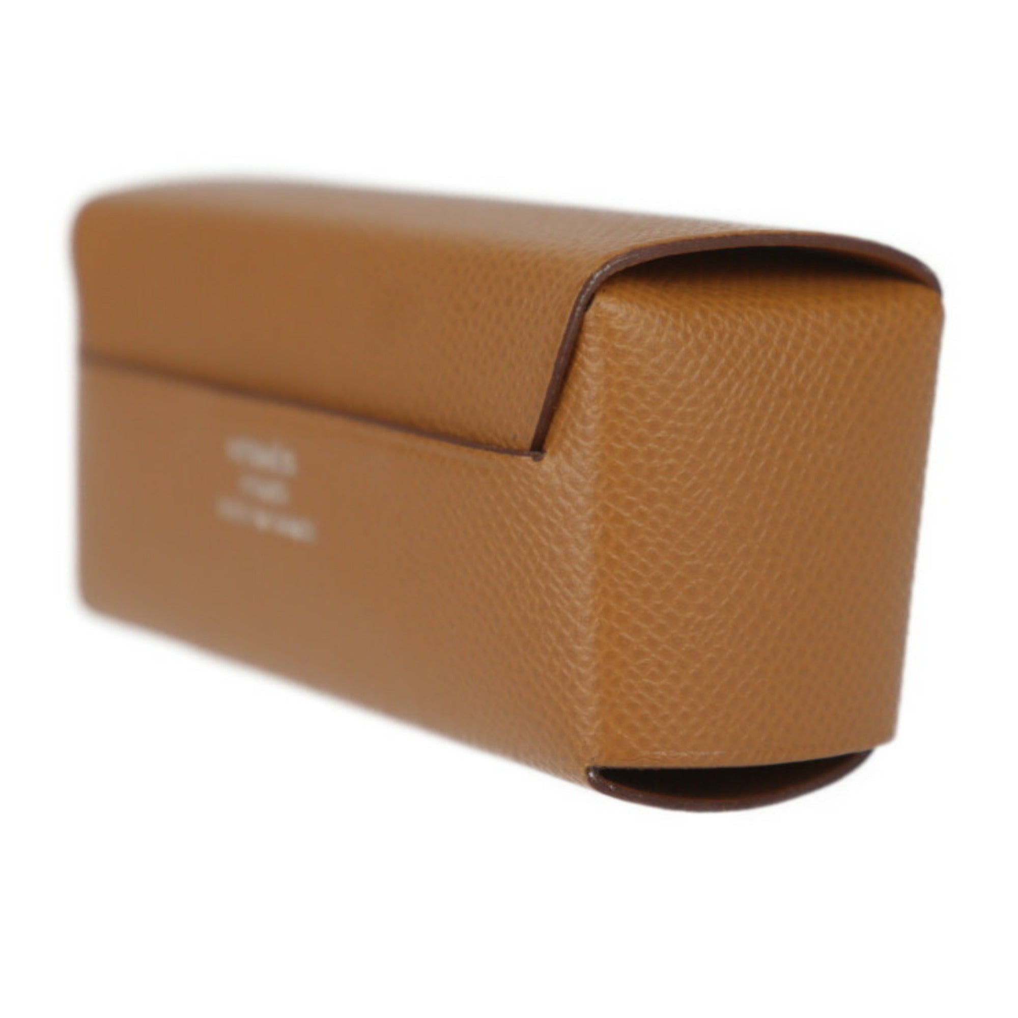 Hermes Brown Gold Brown Leather Wash Bag (Pre-Owned)