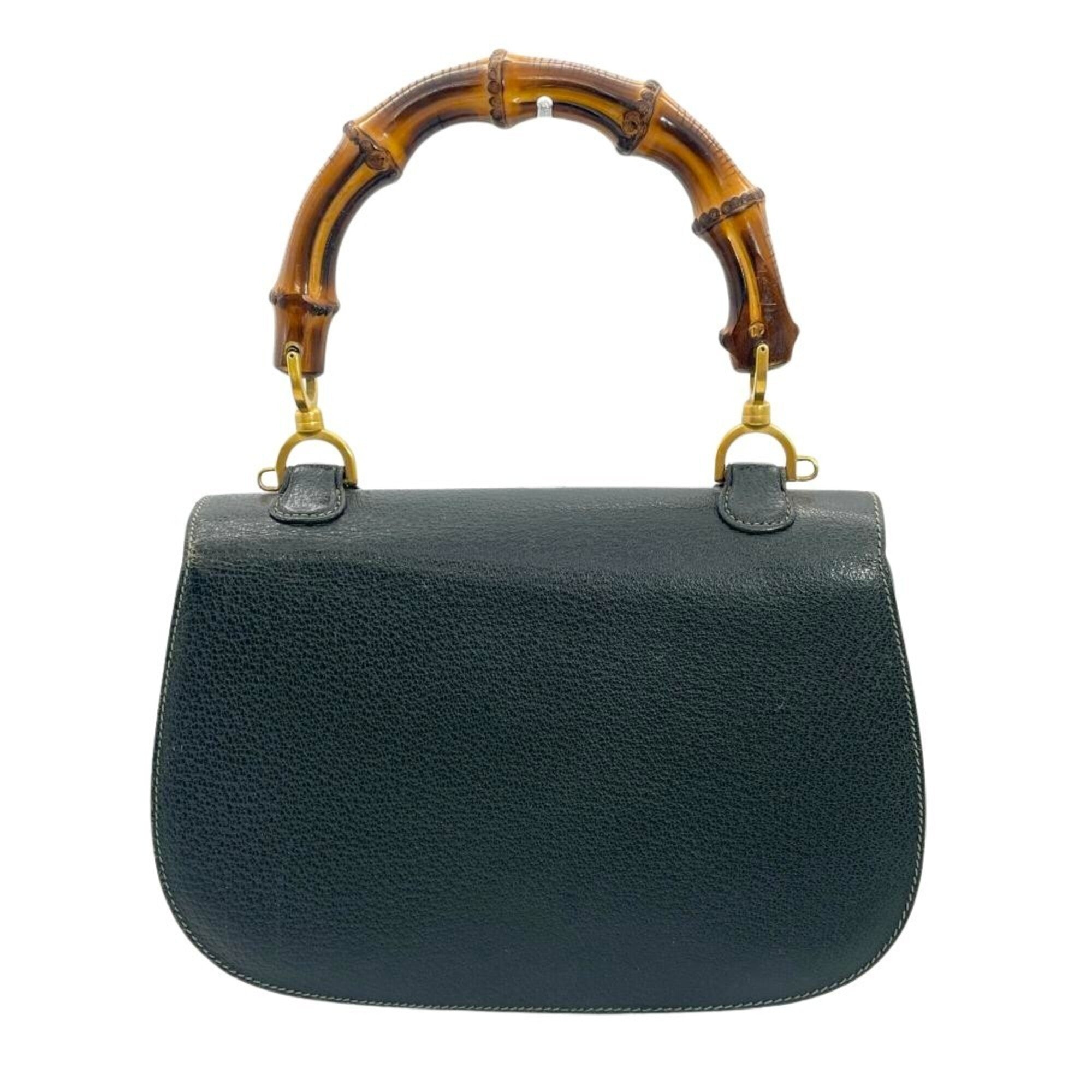 Gucci Green Leather Handbag (Pre-Owned)