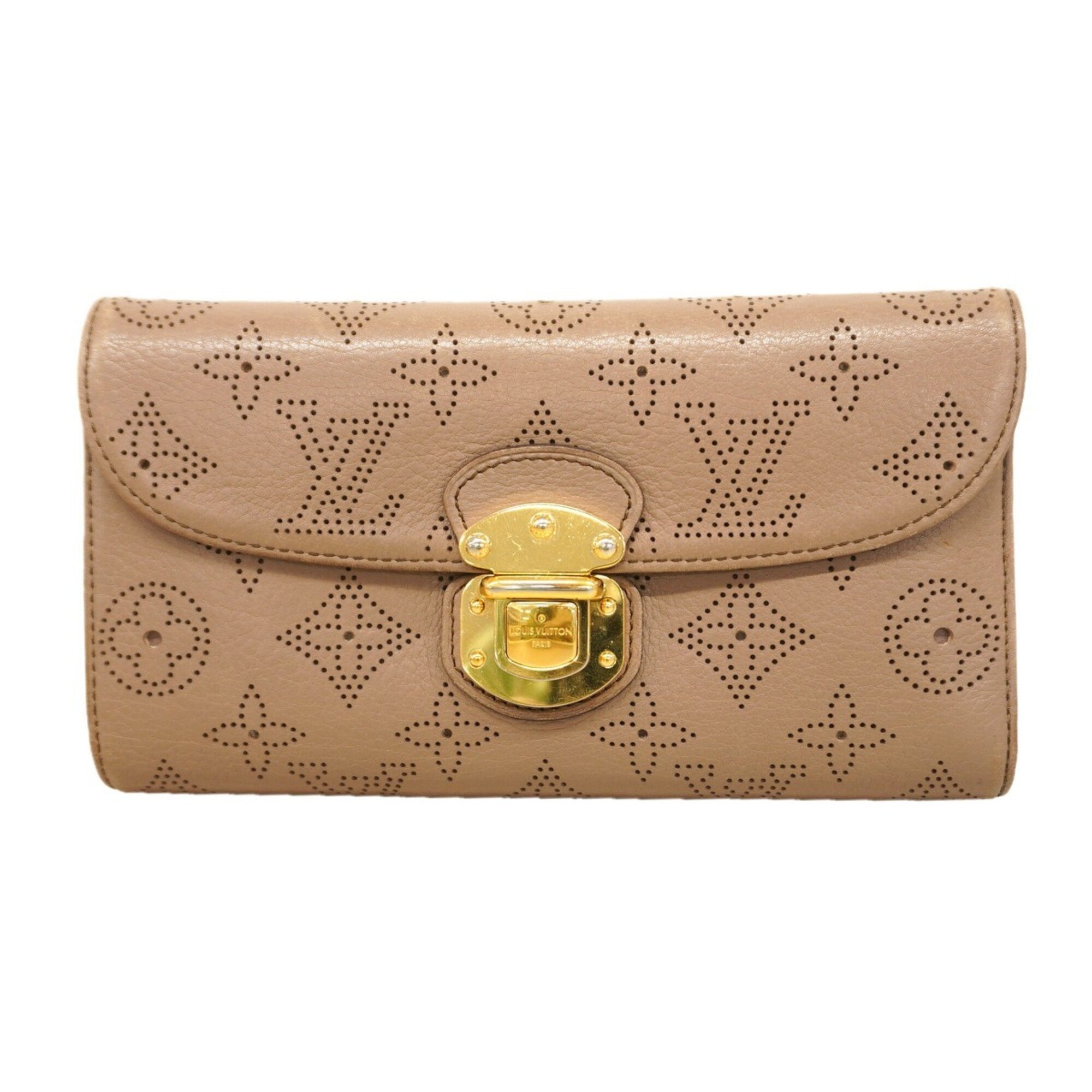 Louis Vuitton Beige Long Wallet (Tri-Fold) (Pre-Owned)