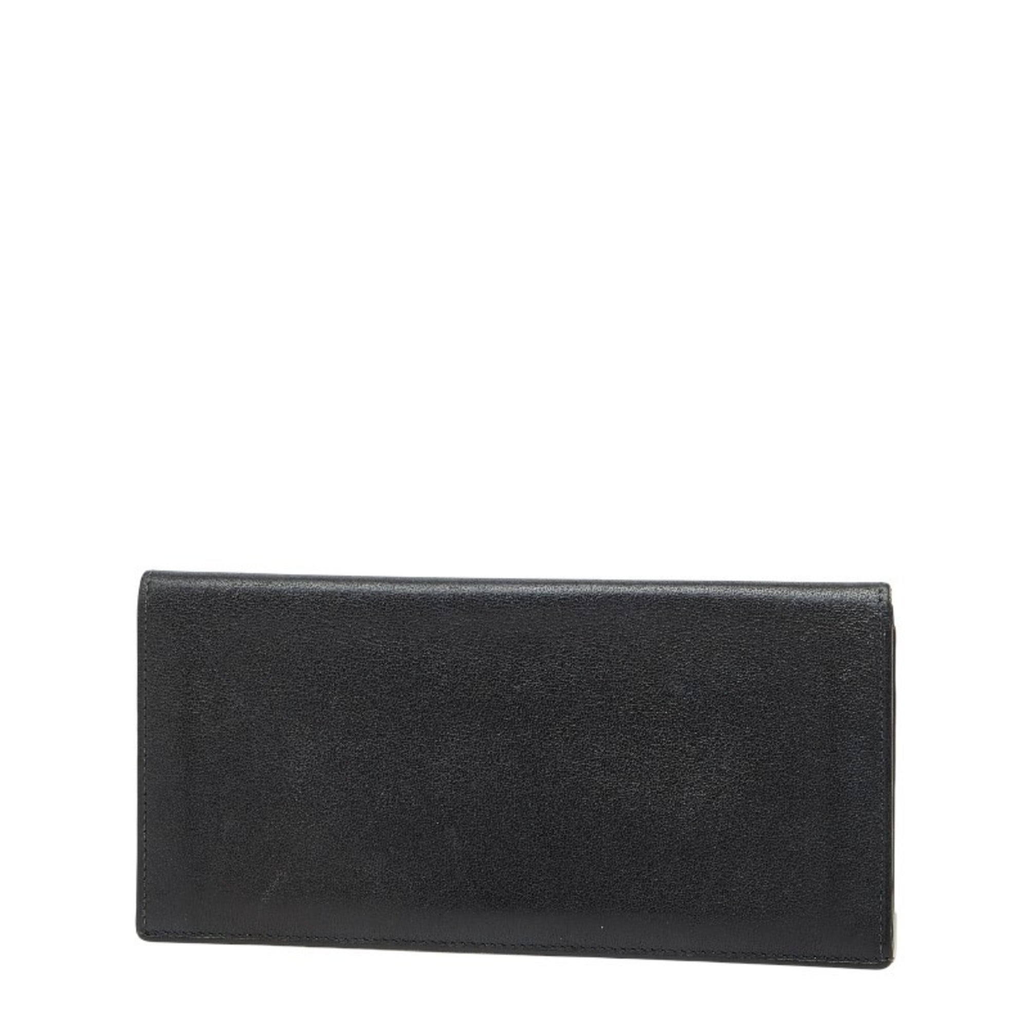Cartier Black Leather Long Bill Wallet (Bi-Fold) (Pre-Owned)