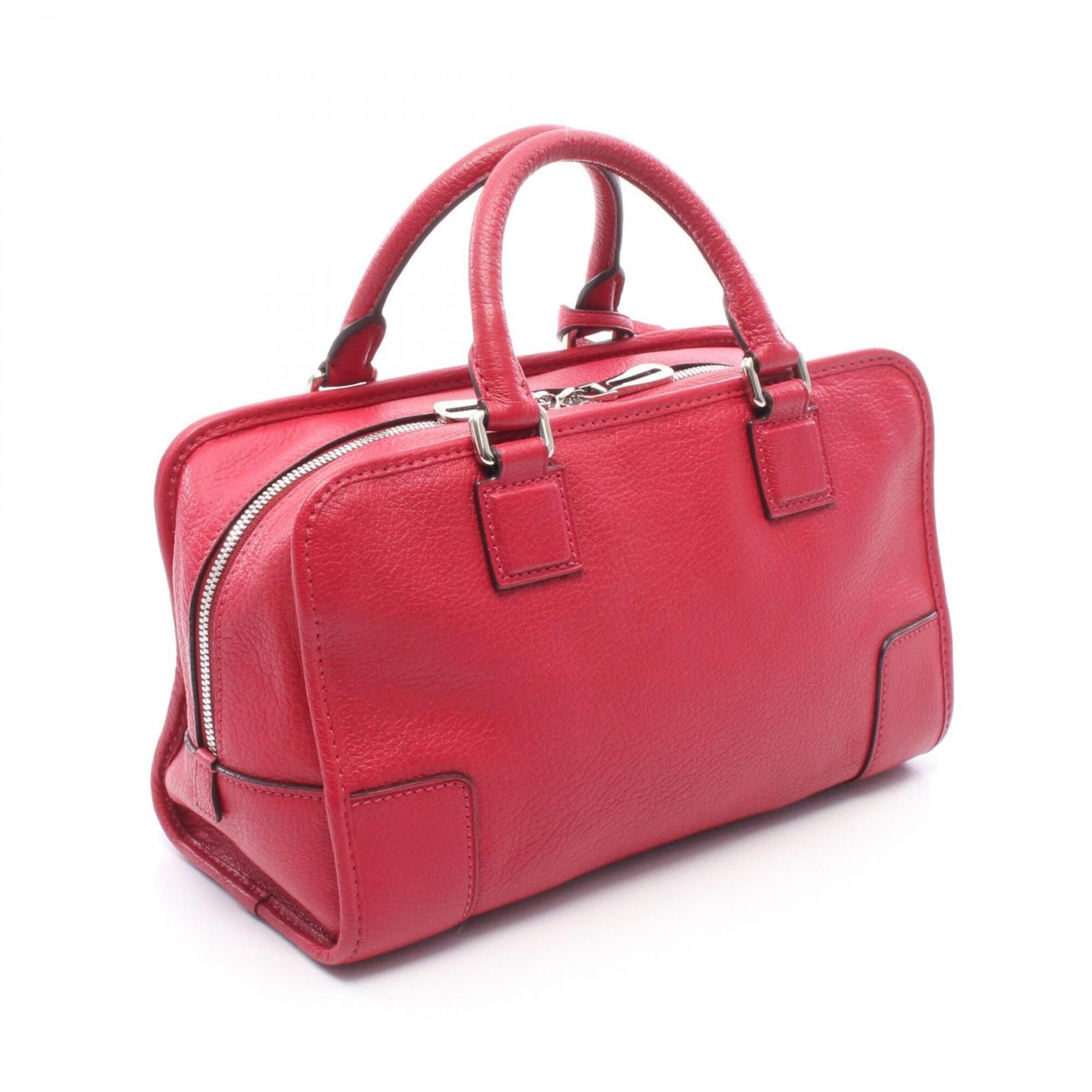 Loewe Red Color Leather Handbag (Pre-Owned)