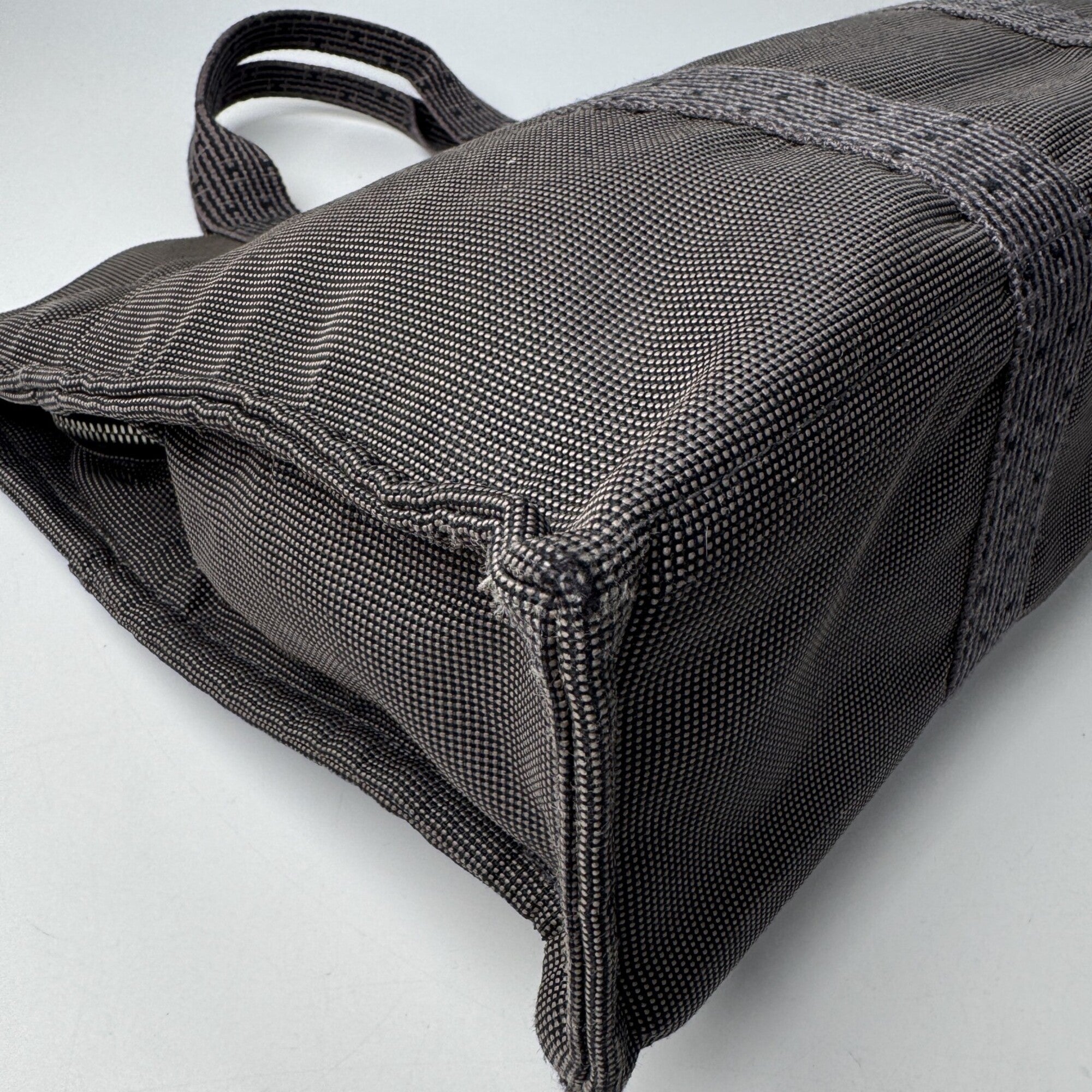 Hermes Gray Canvas Tote Bag (Pre-Owned)