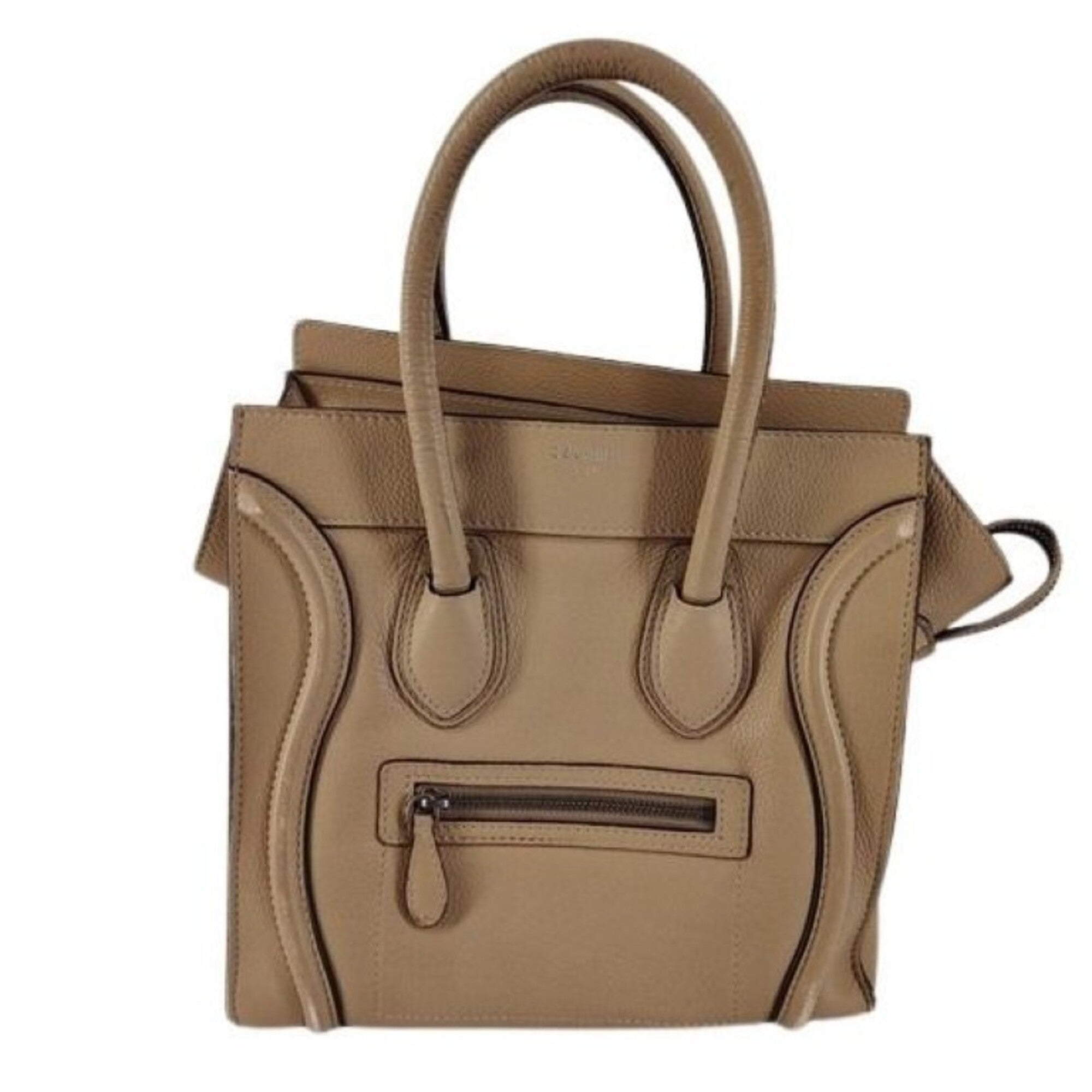 Celine Brown Leather Handbag Tote Bag (Pre-Owned)