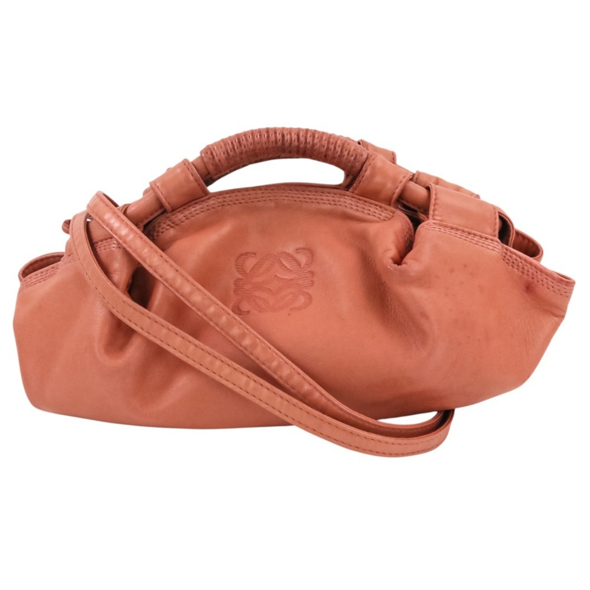 Loewe Nappa Aire Pink Leather Handbag Shoulder Bag (Pre-Owned)