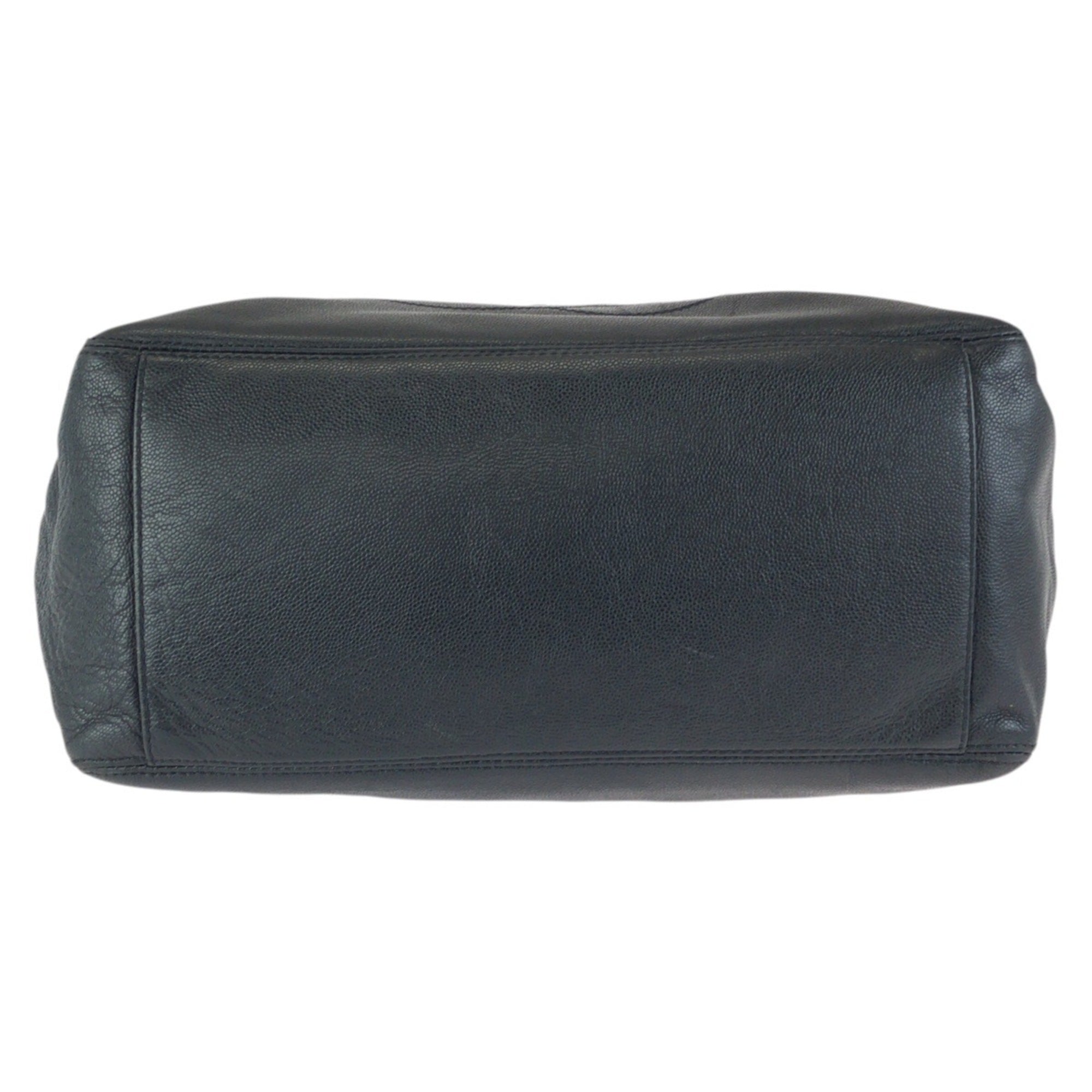 Chanel Black Grained Calfskin Shoulder Bag Tote Bag (Pre-Owned)